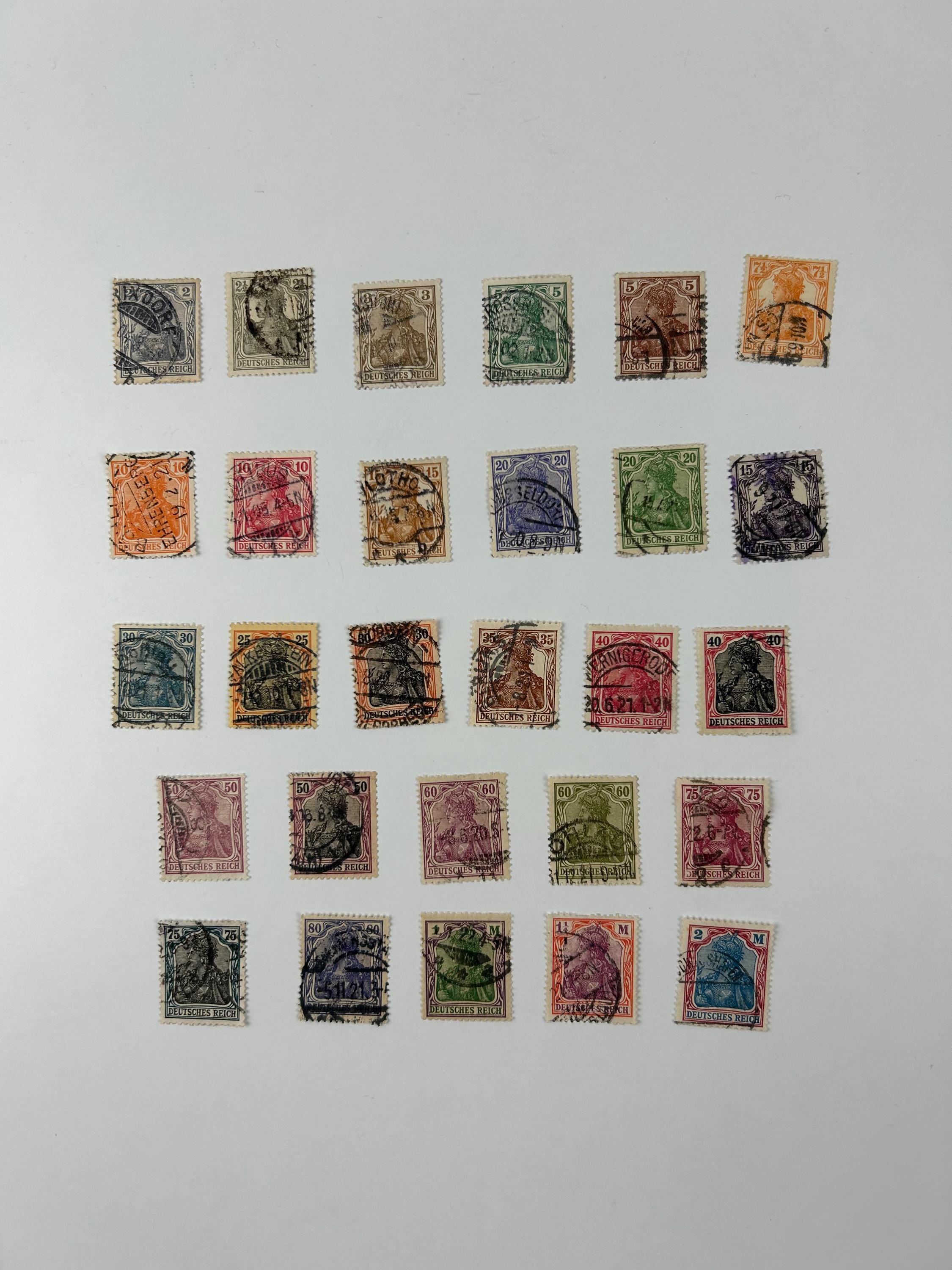 Germania Briefmarken Deutsches Reich Postzeichen um 1900 vintage Briefmarke antik Briefmarkensammlung Briefmarkensammler seltene Marken rar