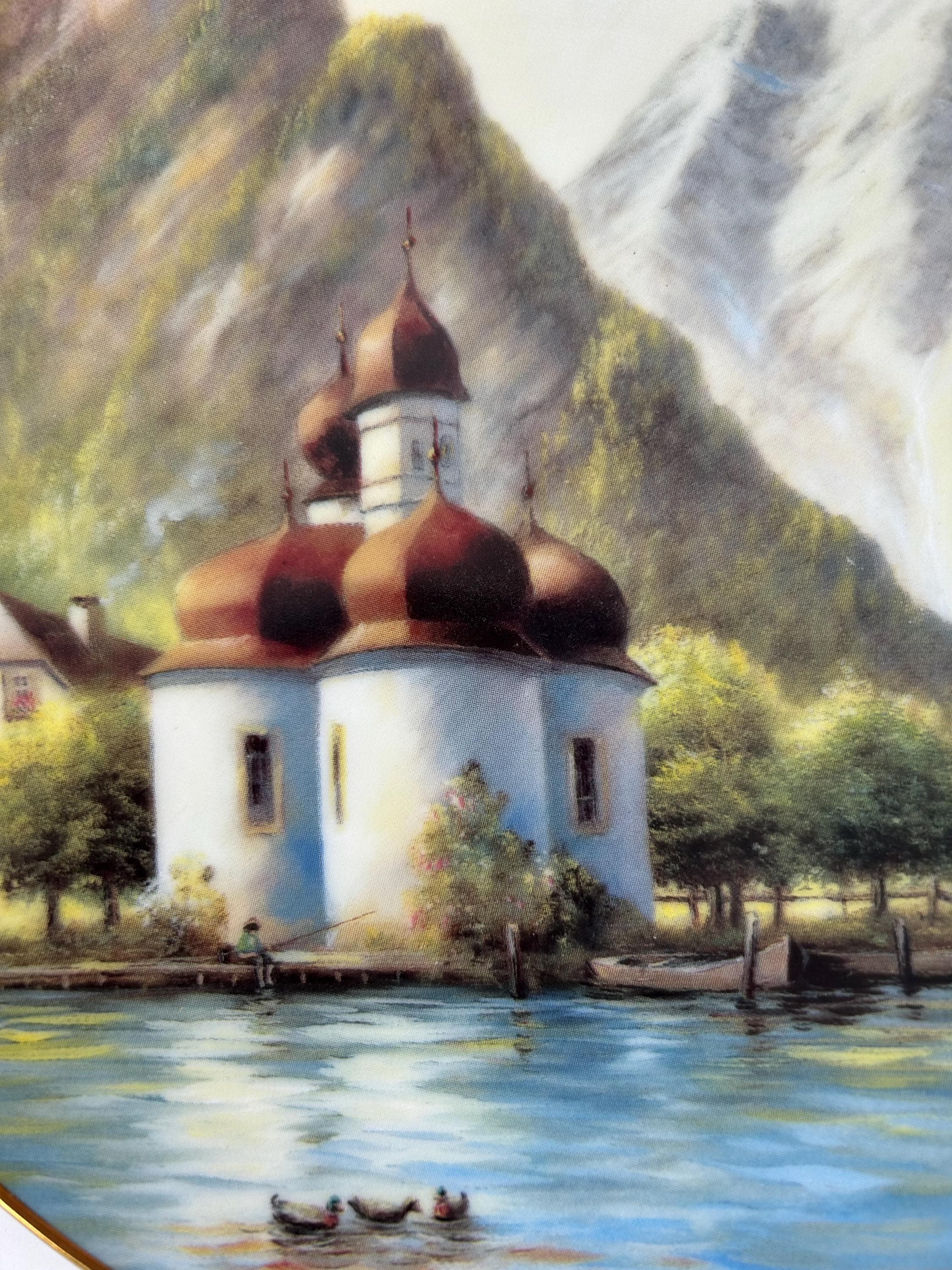 ヴィンテージの壁掛けプレート、聖バルトロメオ、ケーニヒス湖、壁飾り