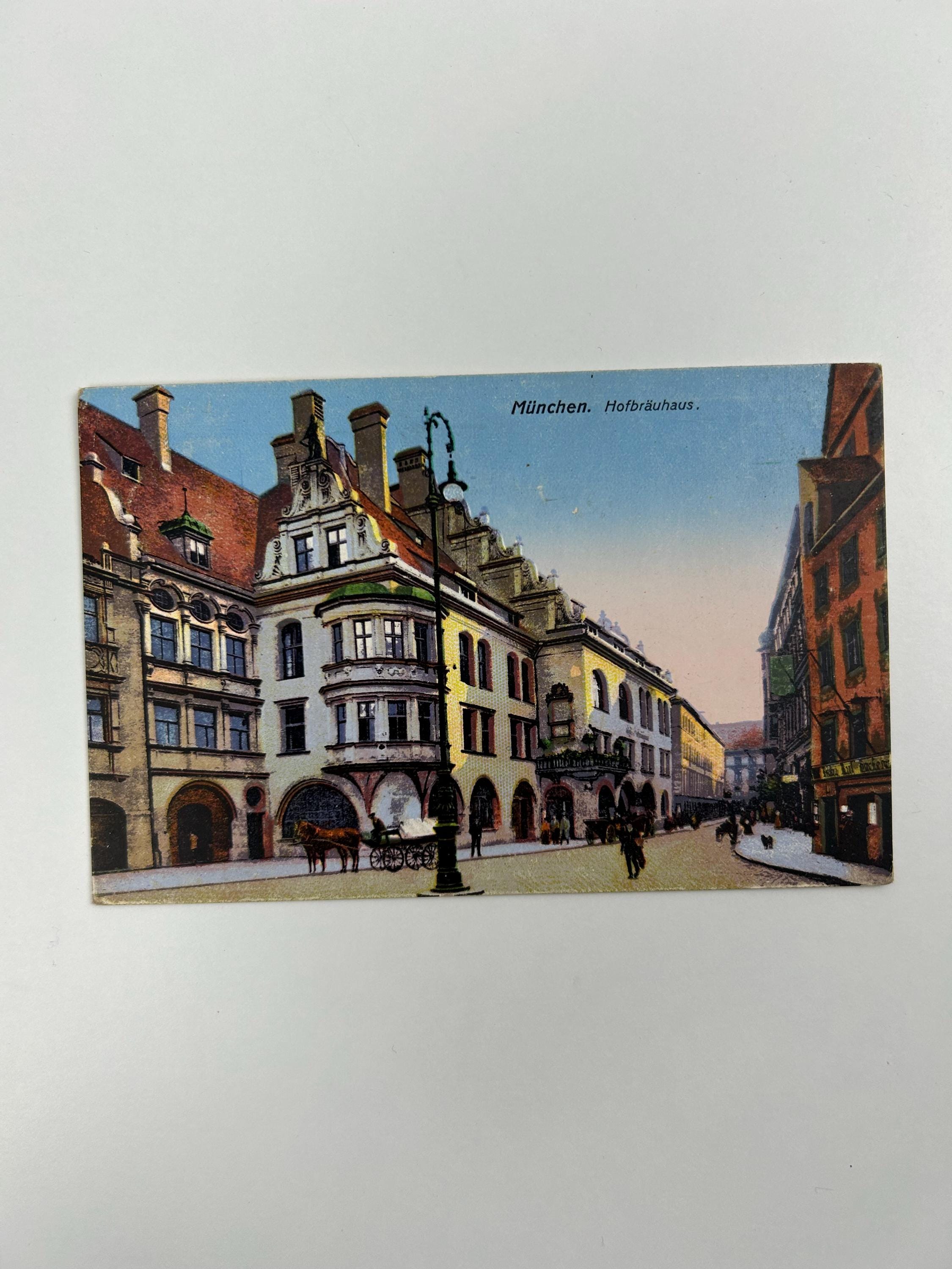 Ansichtskarte Hofbräuhaus München Postkarte vintage Lithografie Bildpostkarte Litho Briefkarte Korrespondenzkarte