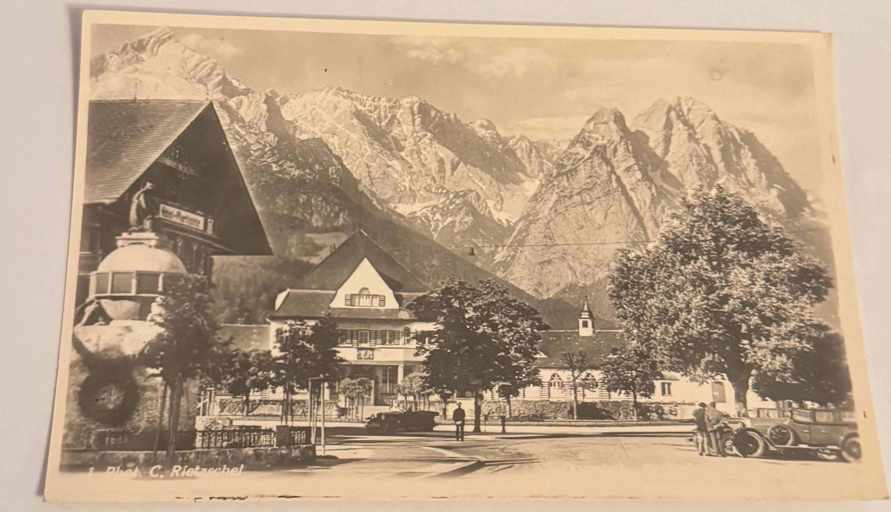 Vintage Postkarte Garmisch Künstlerkarte Ansichtskarte retro Postkartensammlung Sammler Ansichtskarten Sammlung