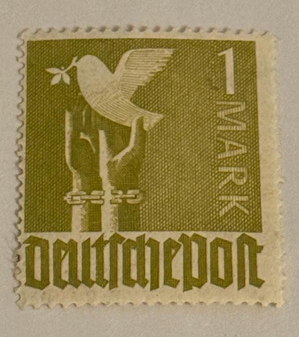 Vintage Briefmarke 1945-48 Sowjetische Zone Briefmarkensammlung antik Philatelie Postwertzeichen alt Briefmarkensammler Sammler