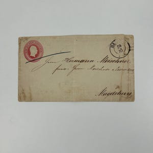 Una carta antigua de correos de sobre de plata Groschen alrededor de 1900