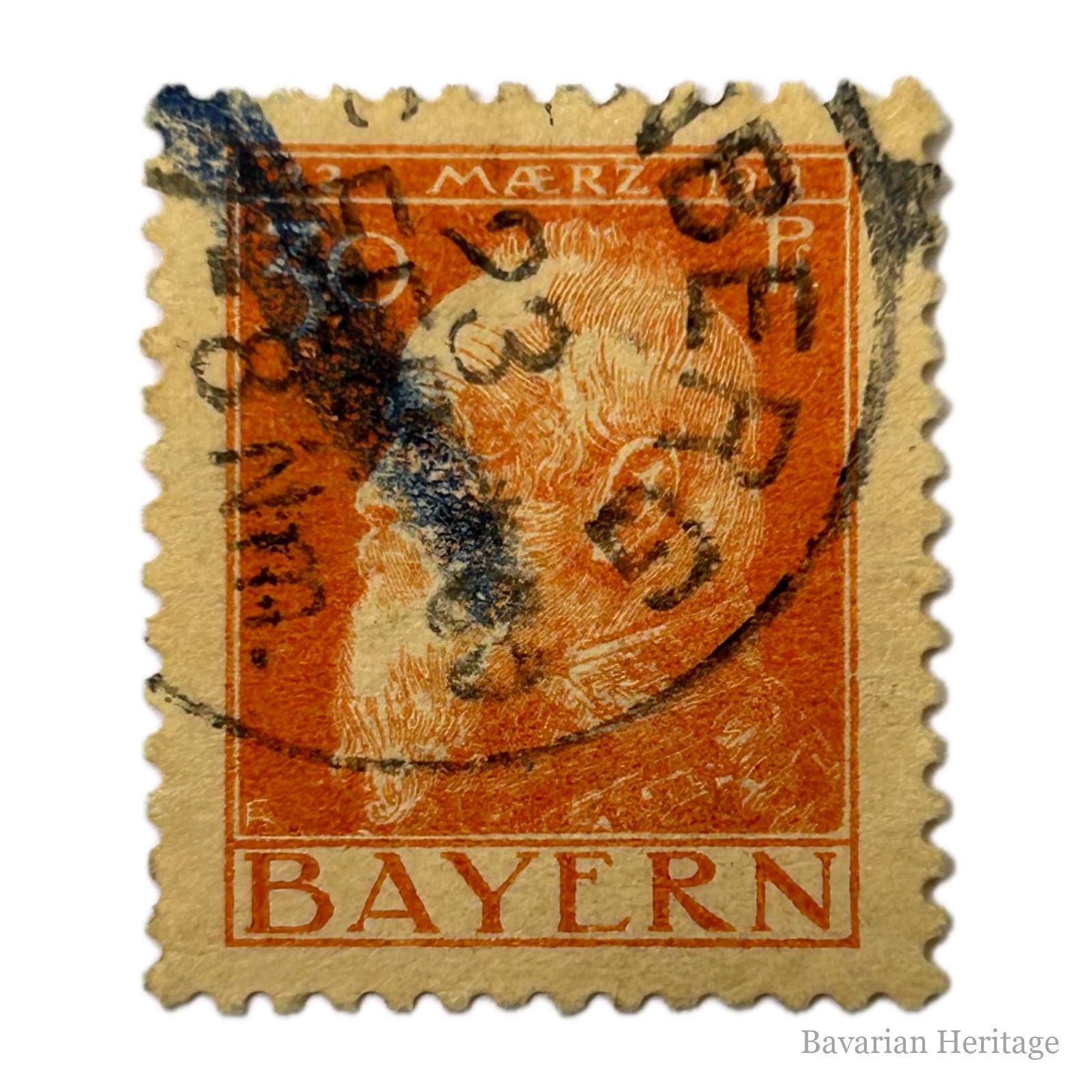 30 Pf Prinzregent Luitpold 1911 Antike Briefmarke