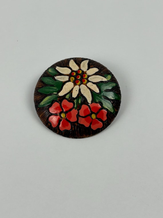 Vintage Edelweiß Brosche