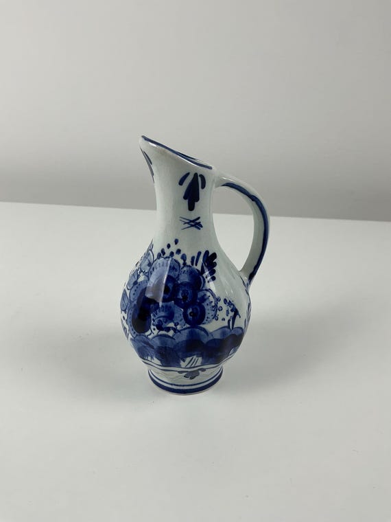 DELFT Krug 11cm Blau-Weiß Kobaltblau Antik