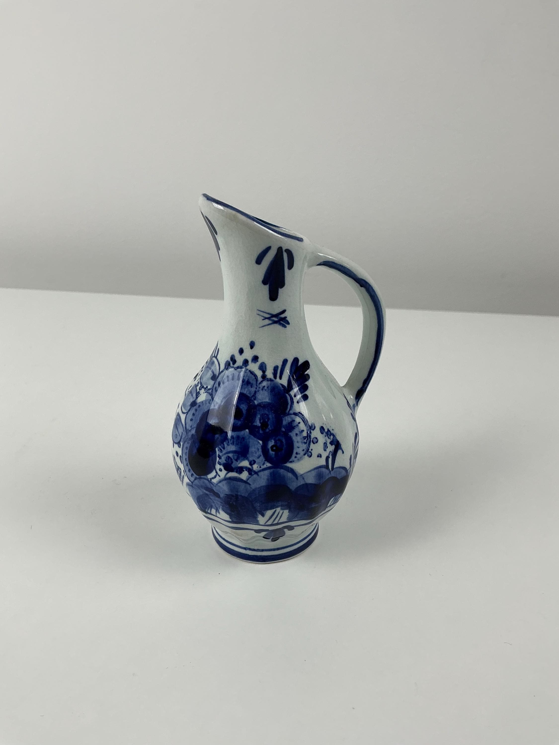 DELFT Krug 11 cm wunderschön retro Vasen alt vintage blauweiß Kanne Einrichtung vintage Dekoration alt