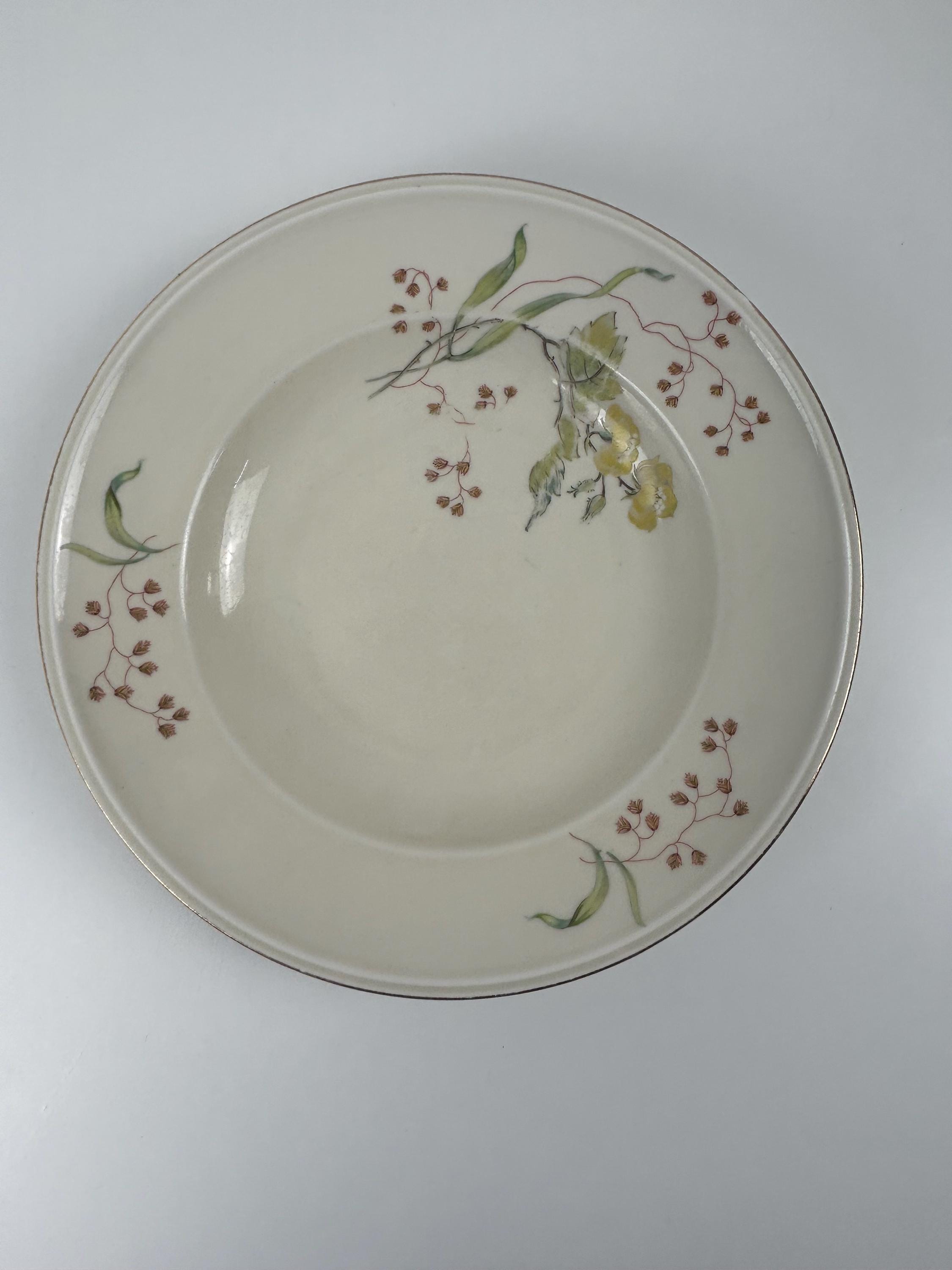 Tellerset vintage 2 Teller & 1 Schüssel von Mitterteich retro Teller Schüssel thrift Einrichtung Blumenmuster Dekoration Landhaus Wohnen alt