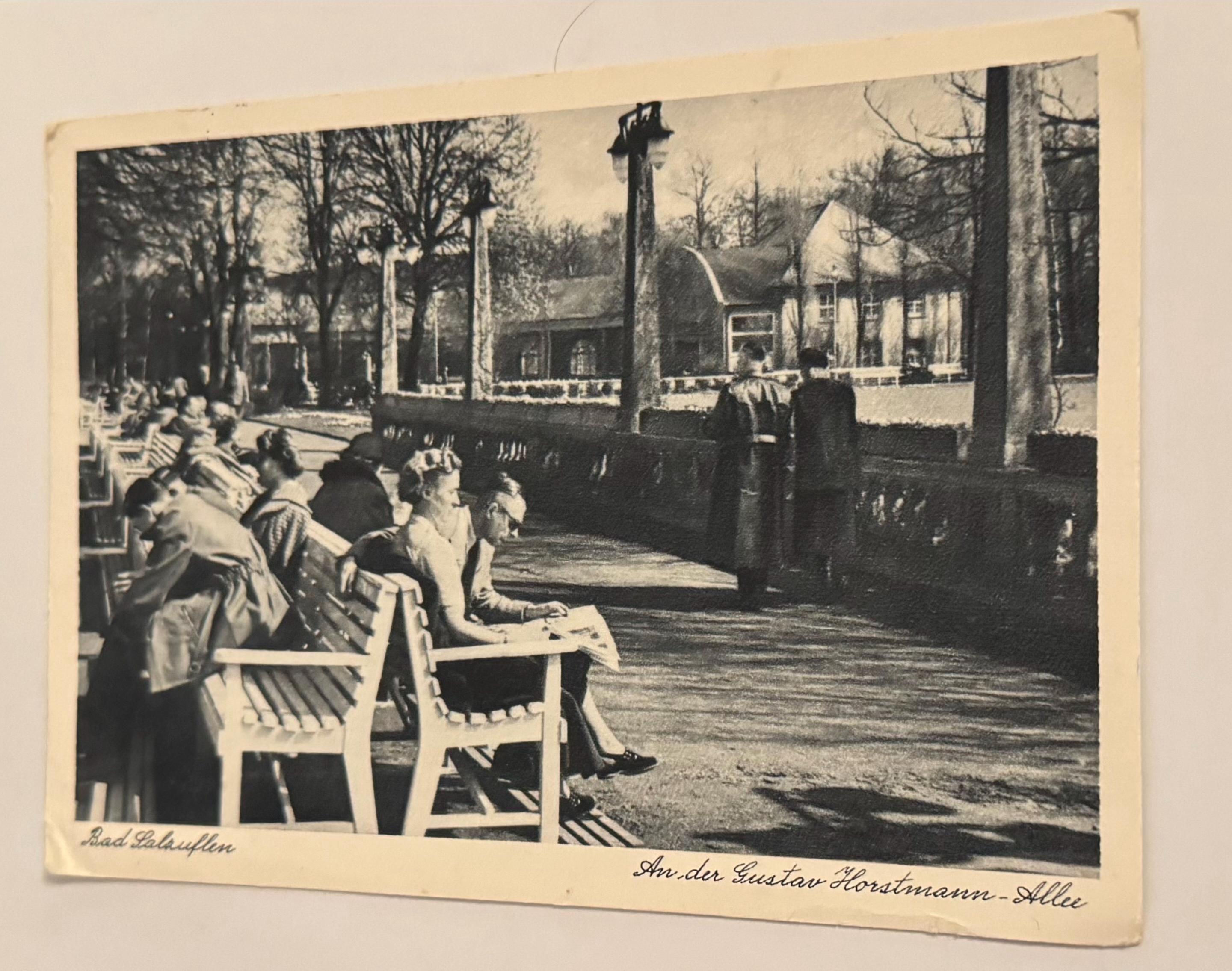 Postkarte Bad Salzuflen, ca. 1950er Jahre vintage Postkarte Künstlerkarte Ansichtskarte Sammler Karten Sammlung retro Postkartensammlung