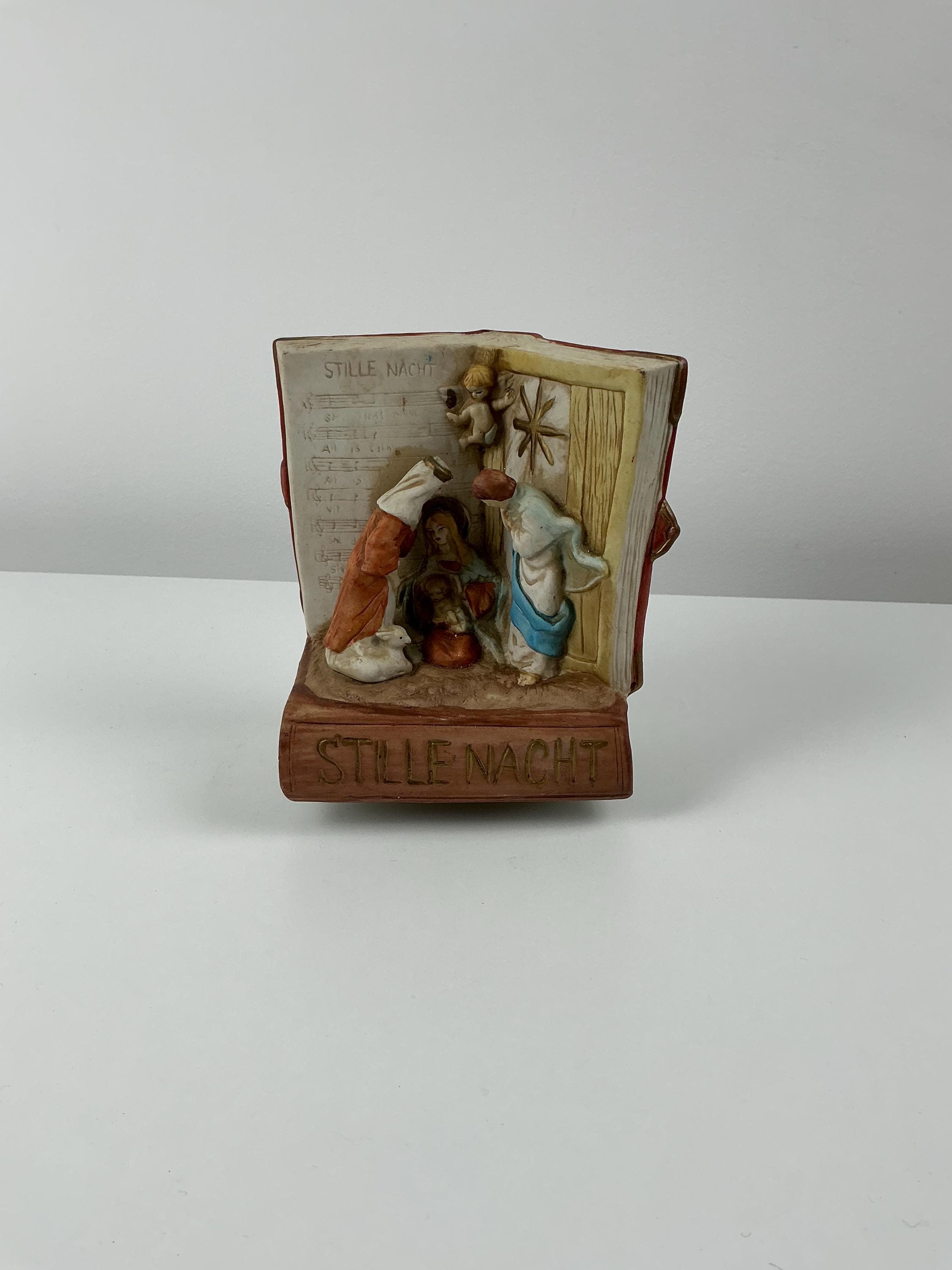 Spieluhr Bibel vintage für Sammlung thrift Spieluhr retro Musikbox religiös Geschenk