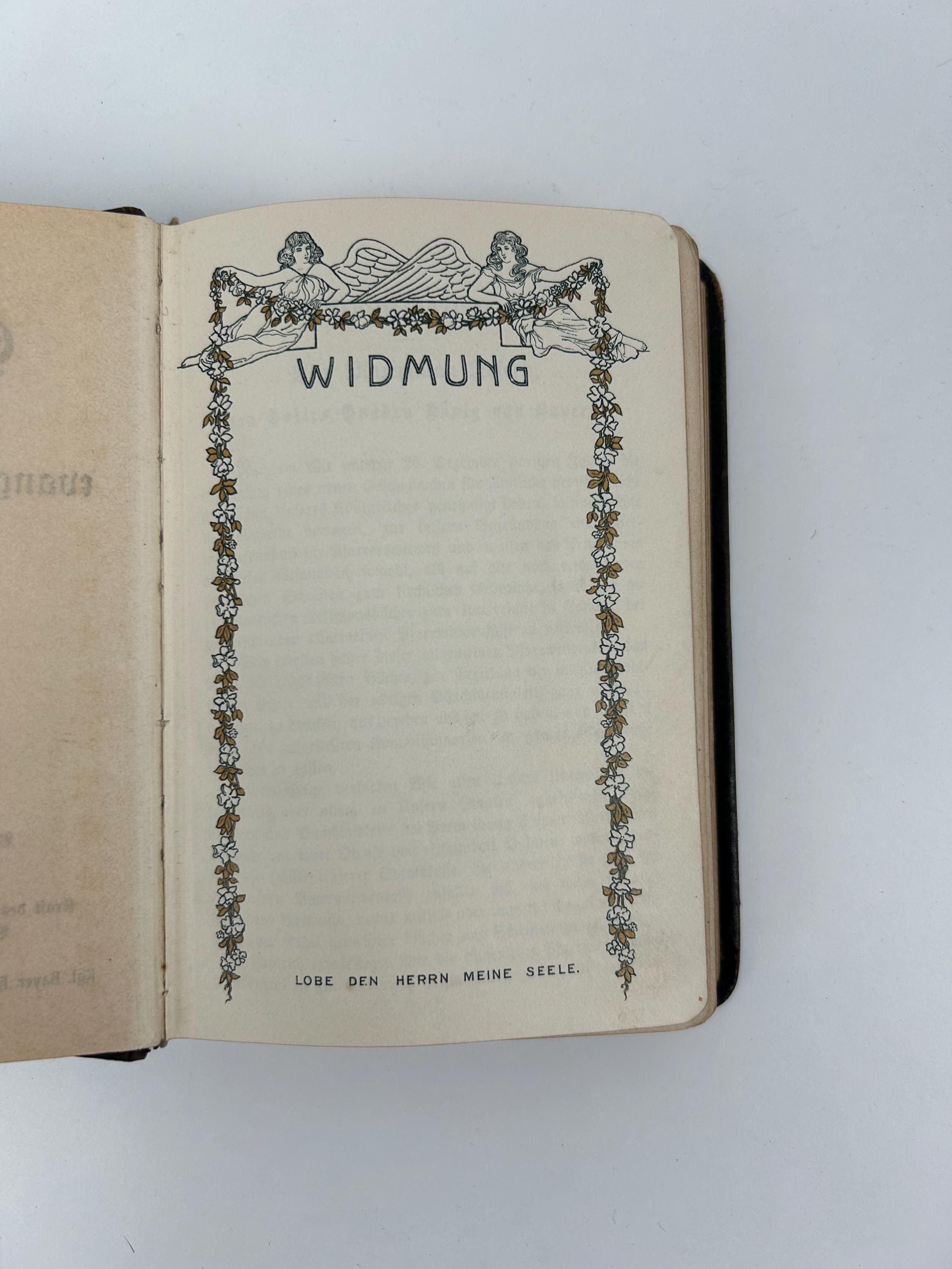 Gesangsbuch um 1900 wunderschön vintage 10x15 cm 3,94x5,95 in religiöses Gesangsbuch antik Jugendstil