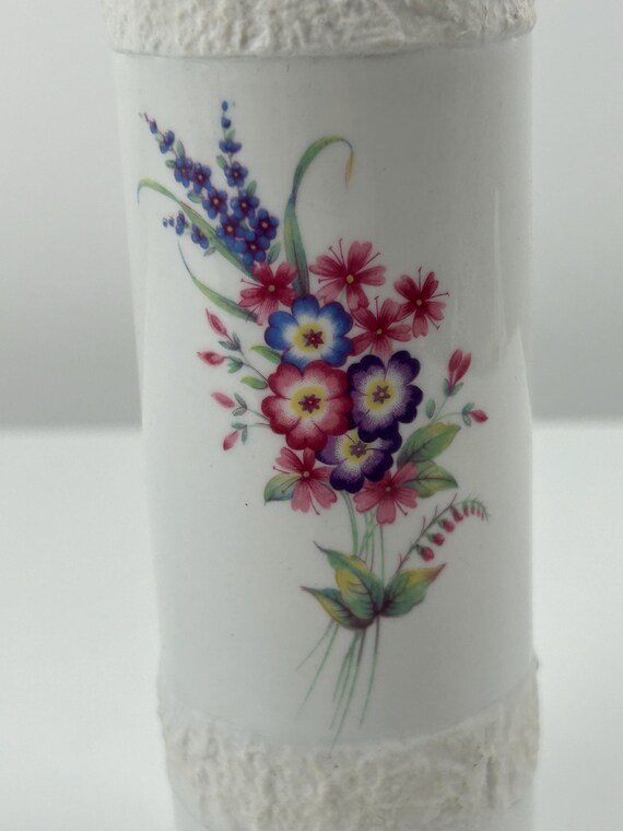 Porzellanvase Blumenmuster Vintage Midcentury 25cm