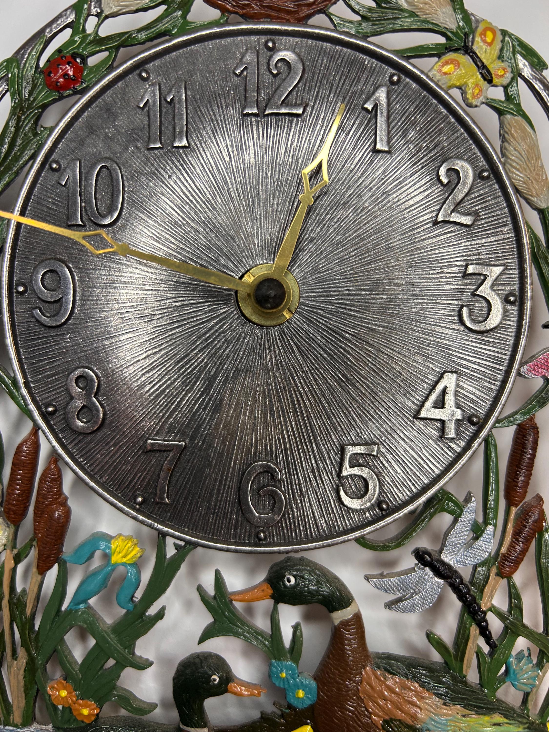 Wunderschöne Uhr vintage Enten Wanddekoration Wohnzimmer rar Küche Junghans
