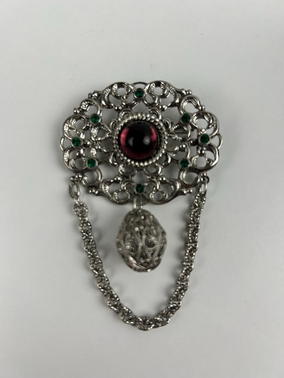 Brosche Silber Jugendstil Vintage