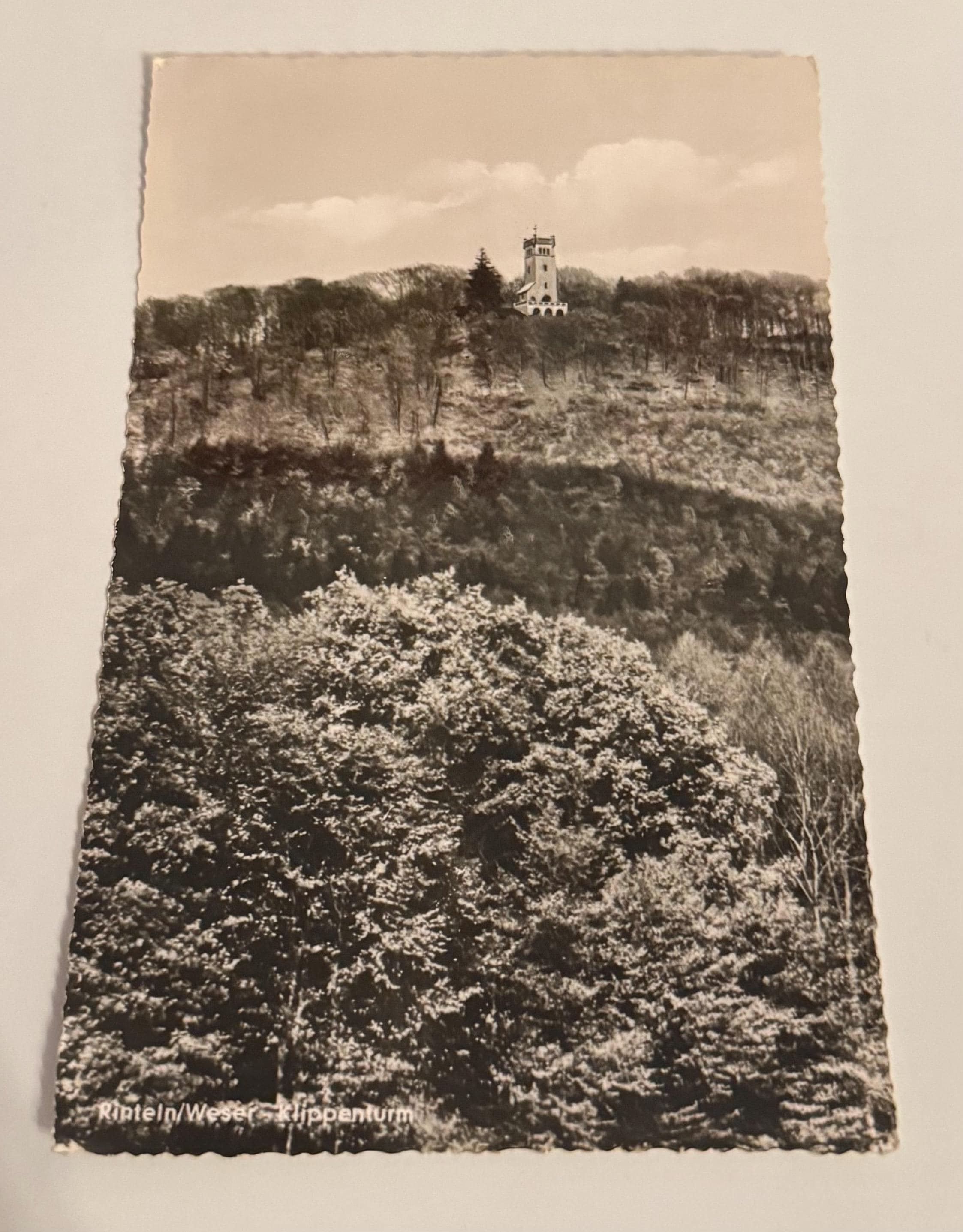 Postkarte Rinteln, ca. 1950er Jahre vintage Postkarte Künstlerkarte Ansichtskarte Sammler Karten Sammlung retro Postkartensammlung
