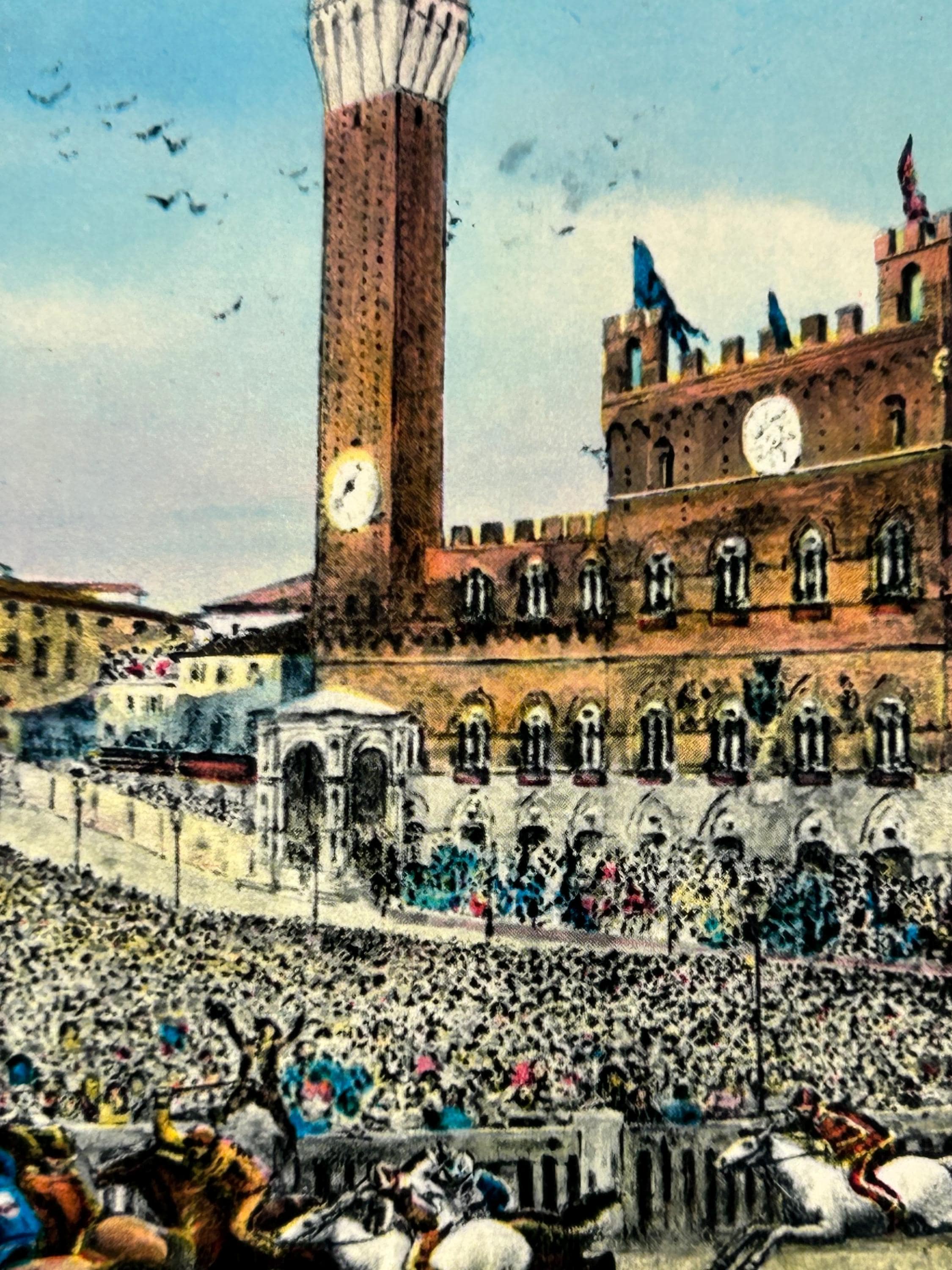 Postkarte Sienna Il Palio La Corsa Postkartensammlung Sammler Panorama retro Karte Ansichtskarte alt Dekoration Andenken historische Ansicht