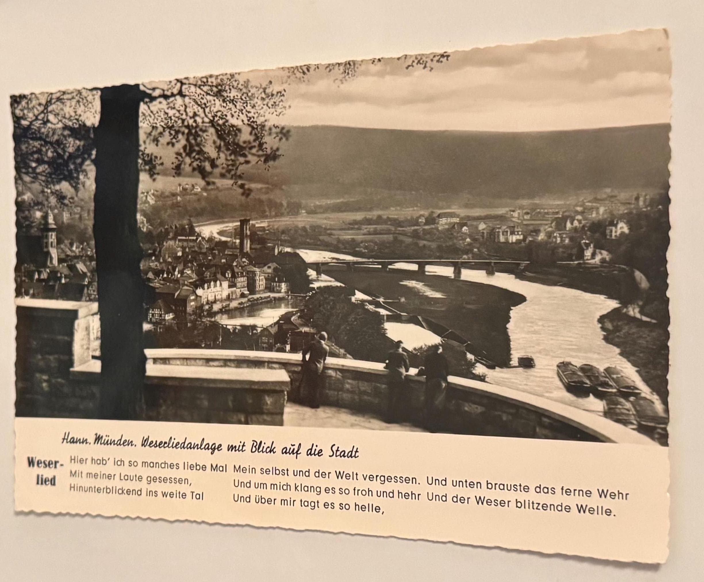 Postkarte Weserlied Münden Postcard vintage Postkarte Künstlerkarte Ansichtskarte Sammler Karten Sammlung retro Postkartensammlung