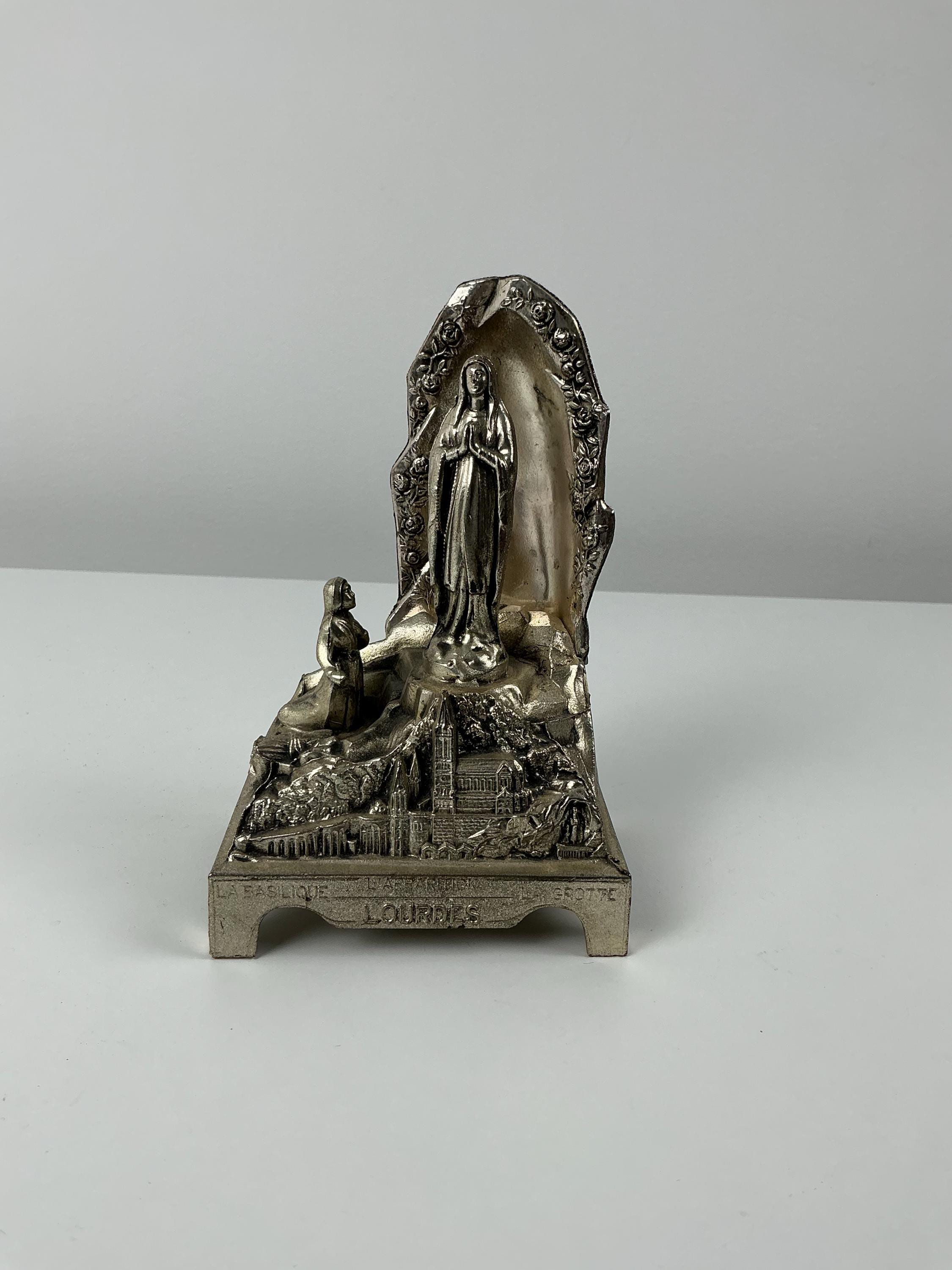 Lourdes Erscheinung Hausaltar vintage Statue alt Dekoration retro Marienstatue