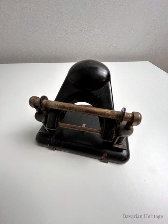 Leitz Locher No 38 Kugelgriff Vintage