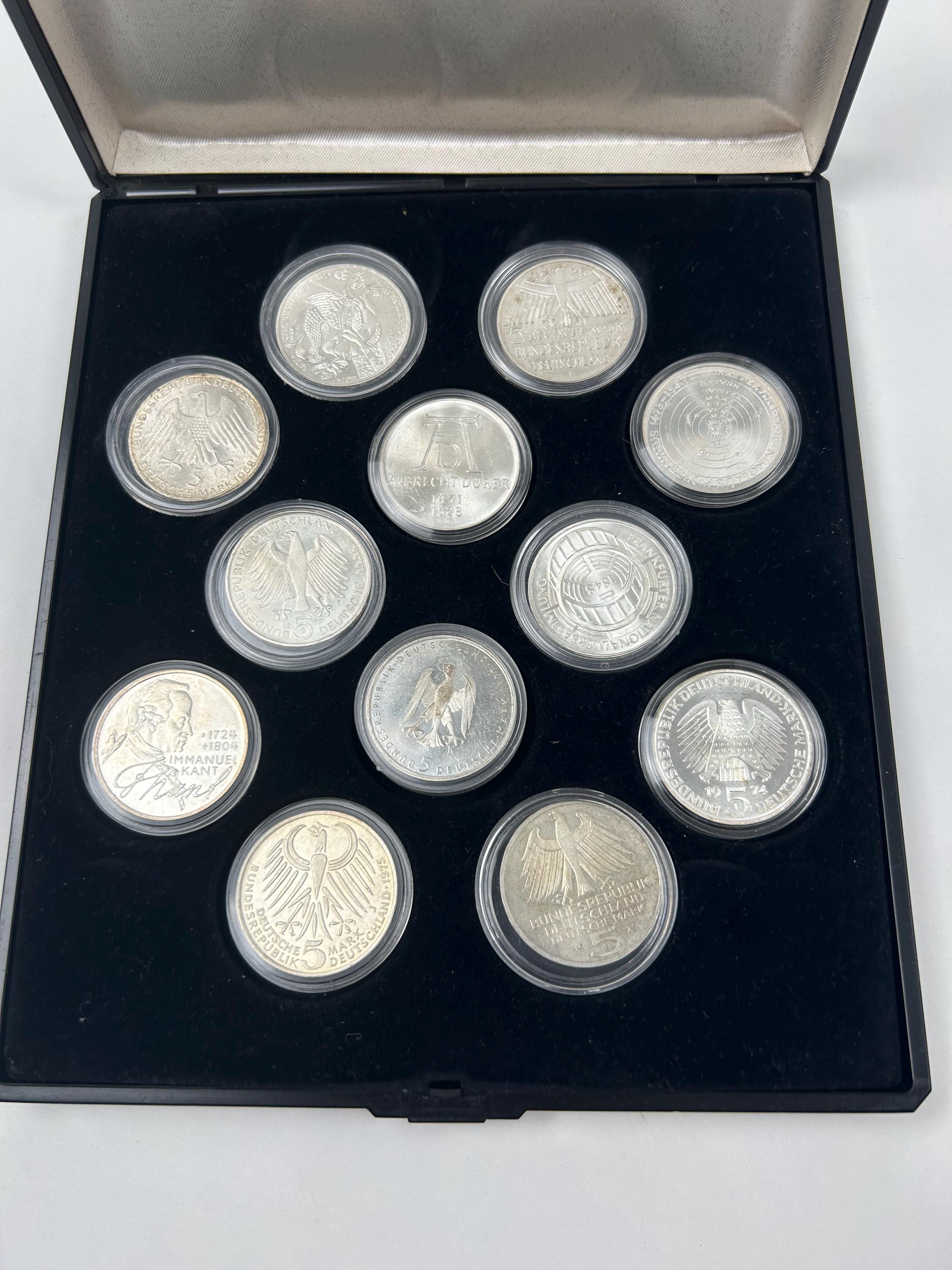 Münzsammlung 5 Mark BRD retro Bundesrepublik Deutschland vintage Geld Sammlerobjekt Sammlungswürdig