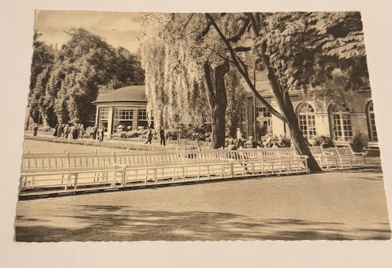 Antike Postkarte Kurpark Bad Salzuflen Pavillon