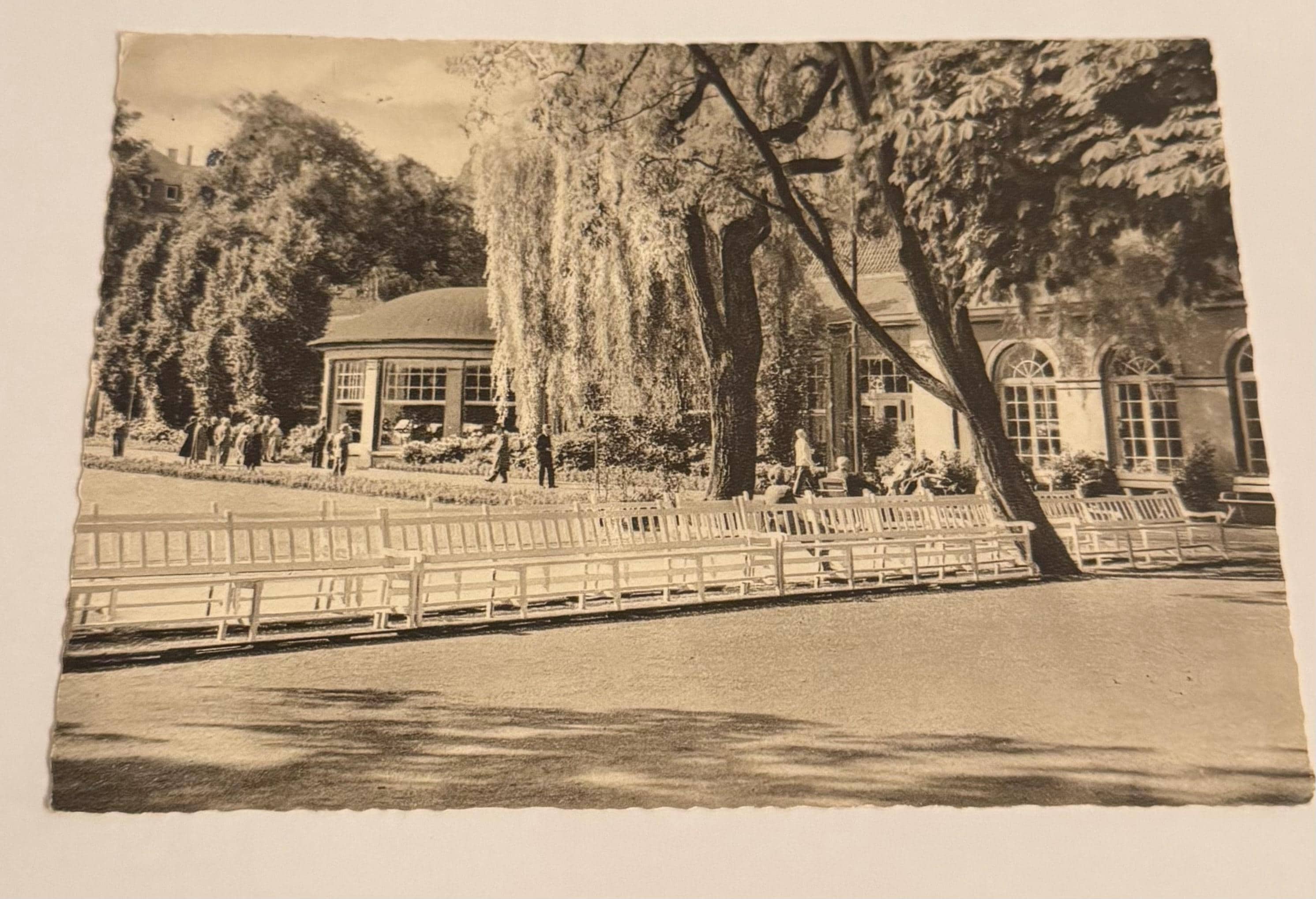 Antike Postkarte Kurpark Bad Salzuflen Künstlerkarte Ansichtskarte retro Postkartensammlung Sammler Ansichtskarten Sammlung