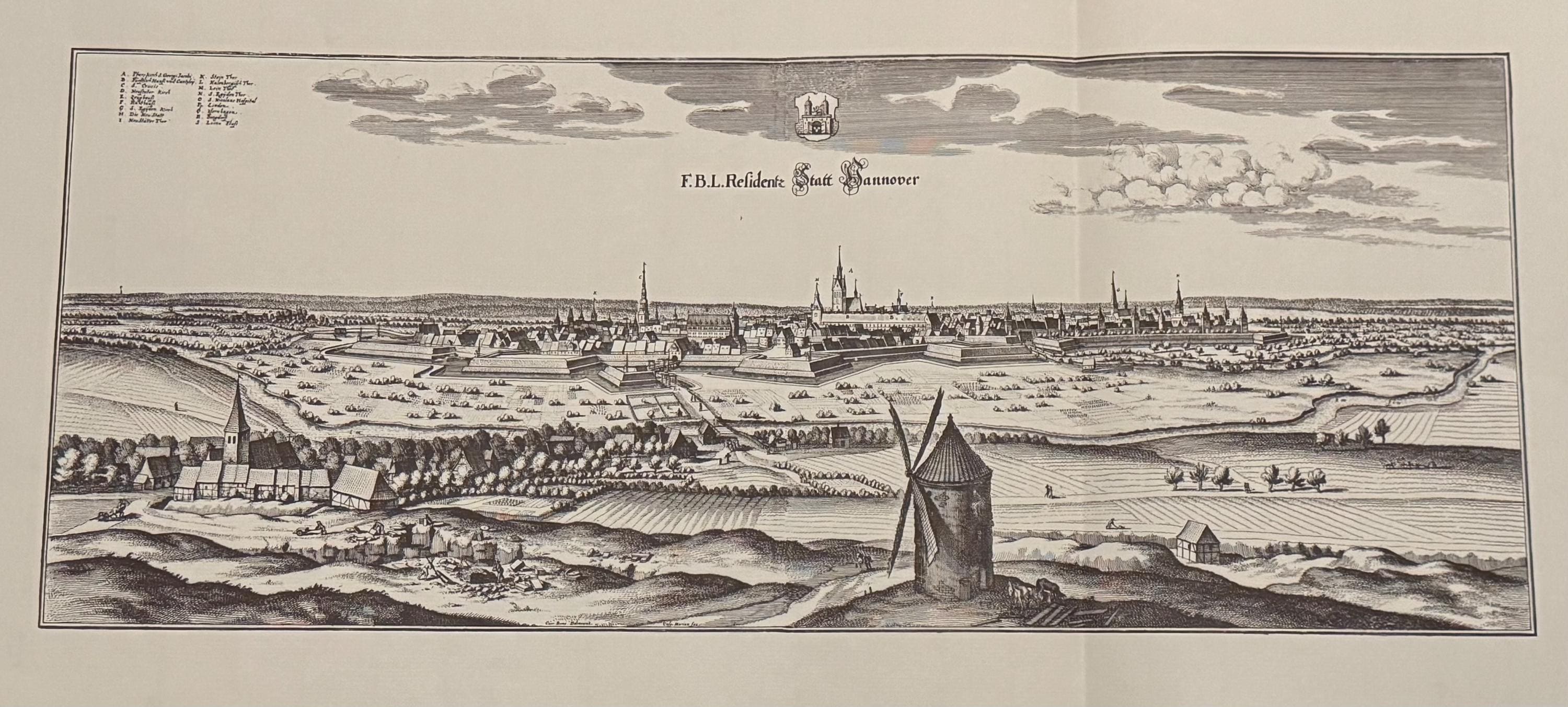 Stadtplan Hannover vintage Kunstdruck | Antike Landkarte Wanddeko Historisches Bild Wohnzimmer Dekoration Landkarte alt