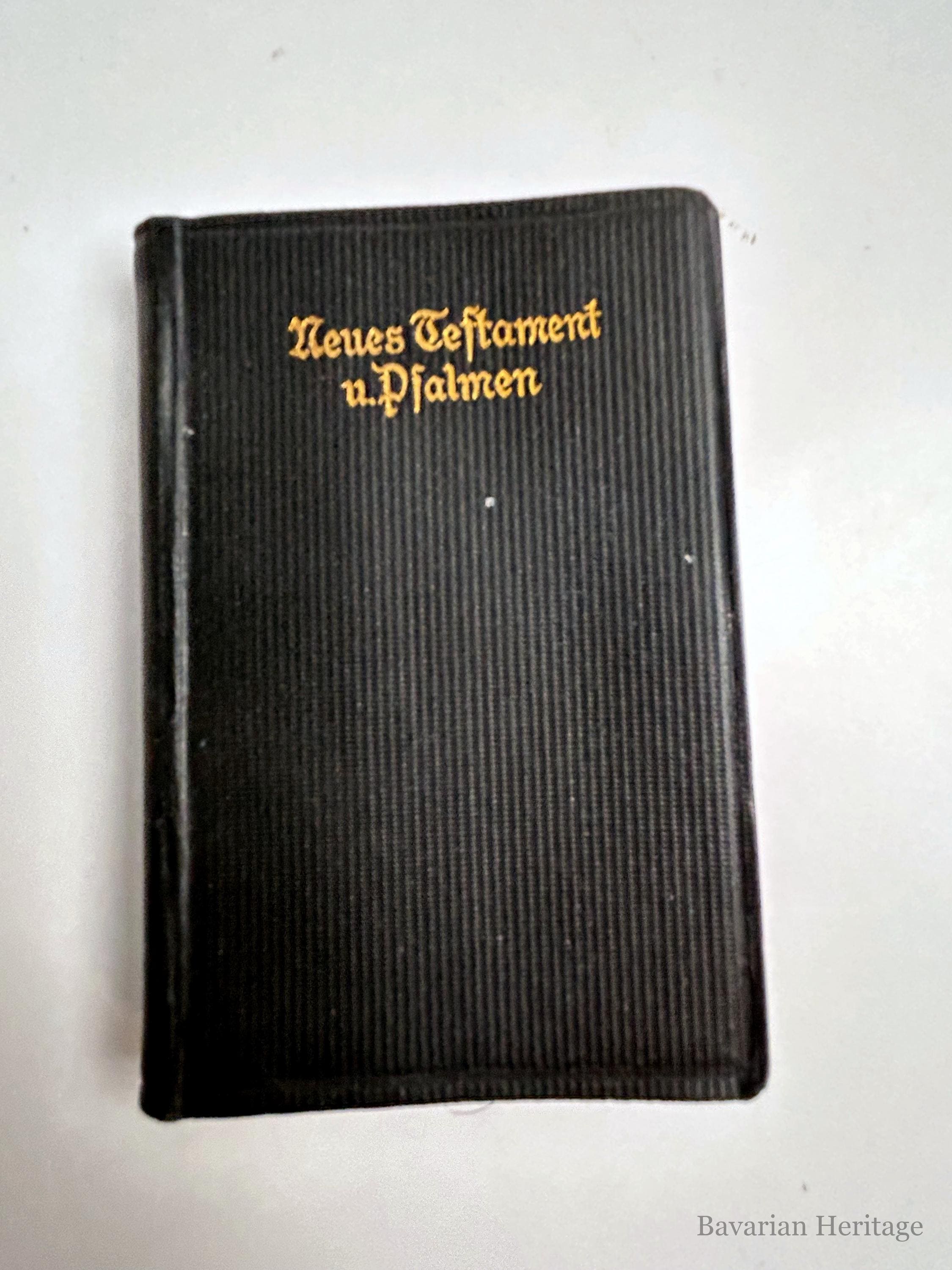 Neues Testament Psalmen 1929 Miniatur Rotschnitt Fraktur