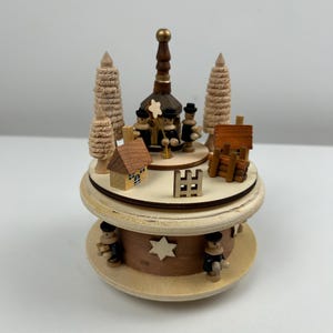 Caja de música navideña vintage para coleccionar caja de música retro caja de música Papá Noel regalo muebles decoración navideña decoración navidad segunda mano