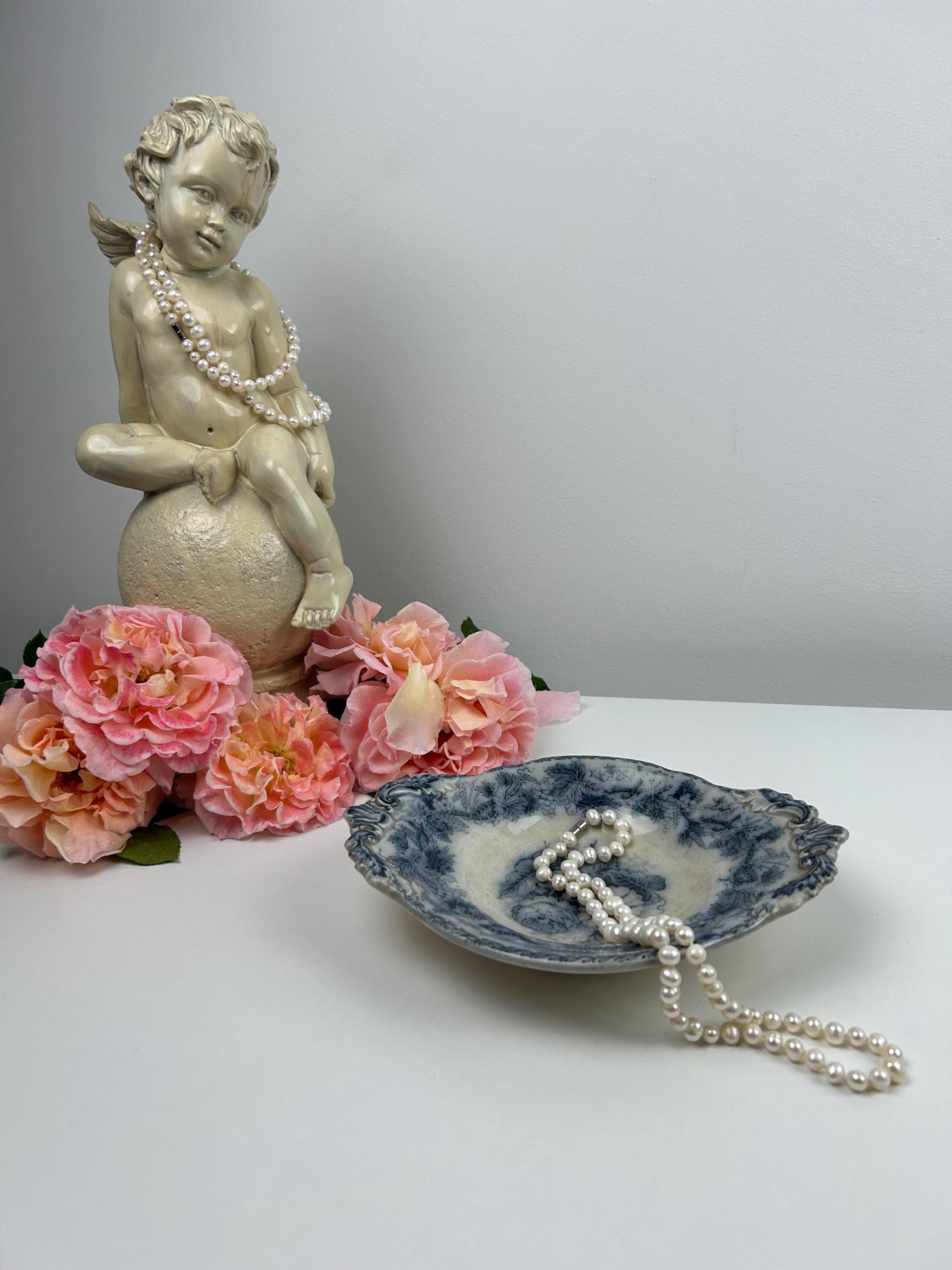 Flora Schale 21x17cm 8,27x6,69in antiker Teller