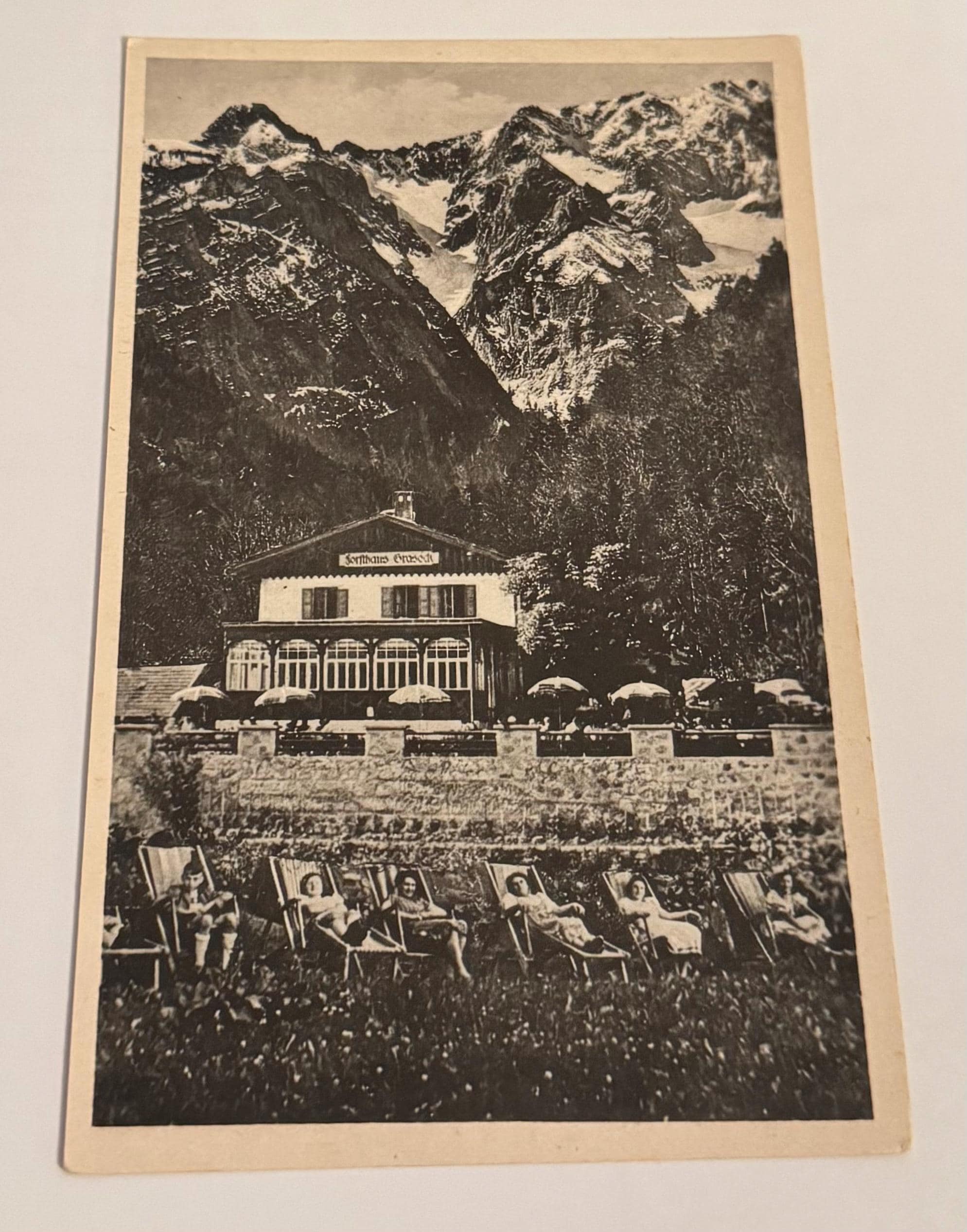 Vintage Postkarte Graseck Forsthaus Künstlerkarte Ansichtskarte retro Postkartensammlung Sammler Ansichtskarten Sammlung
