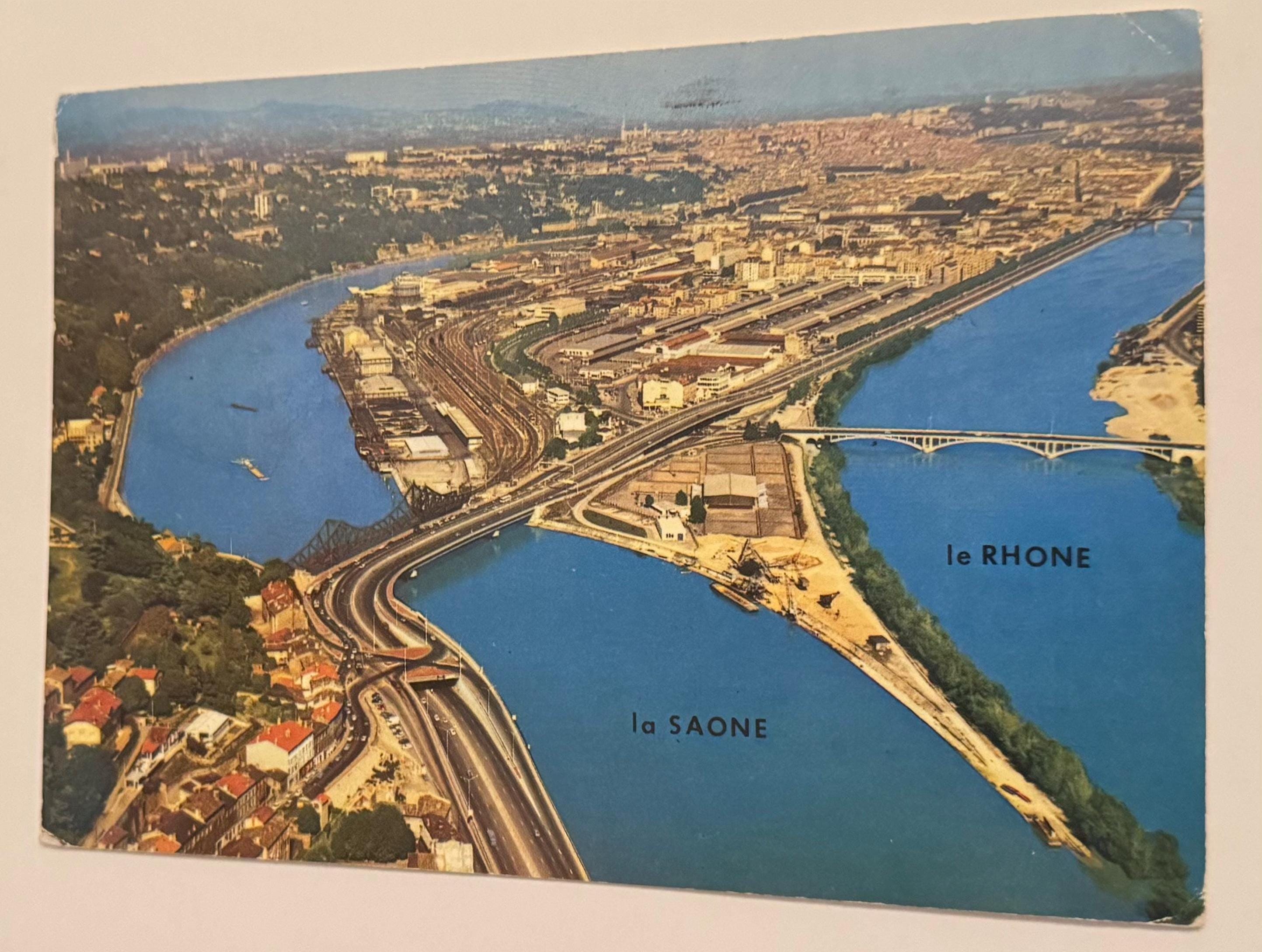 Vintage Postkarte Lyon Frankreich Künstlerkarte Ansichtskarte Sammler KartenSammlung retro Postkartensammlung thrift Postkarten alt