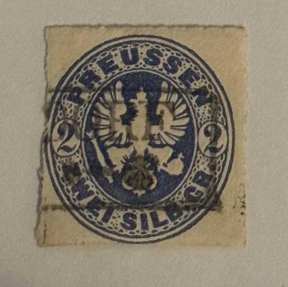 Briefmarke Preußen 1860er Antik