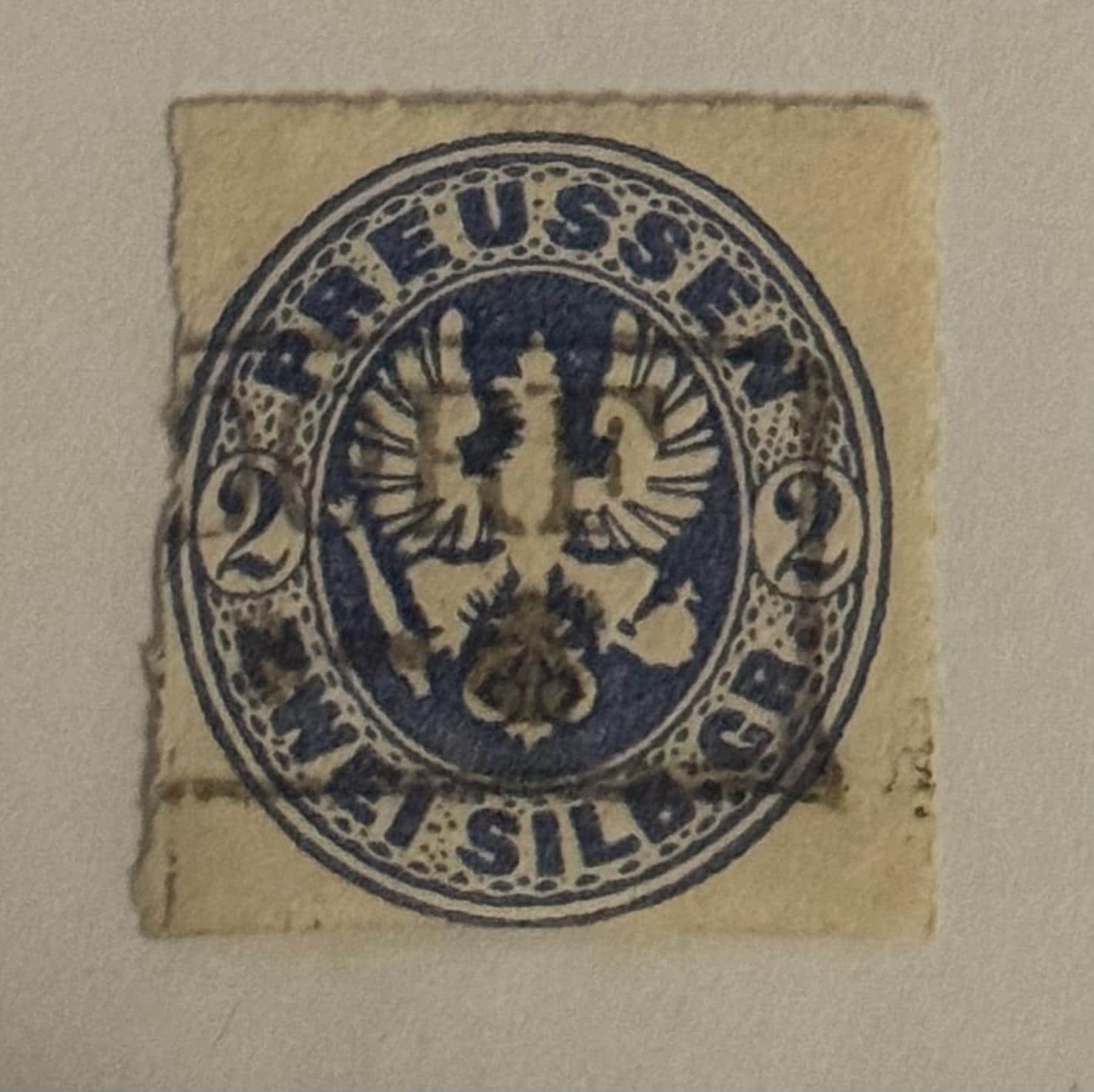 Antike Briefmarke Preußen 1860er Gestempelt Briefmarkensammlung antik Philatelie Postwertzeichen alt Briefmarkensammler Sammler