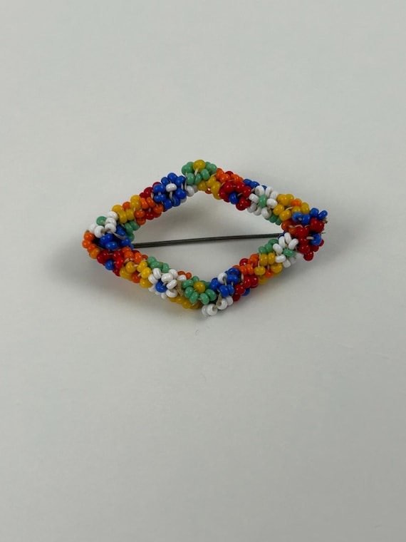 Vintage Perlen Blumenbrosche