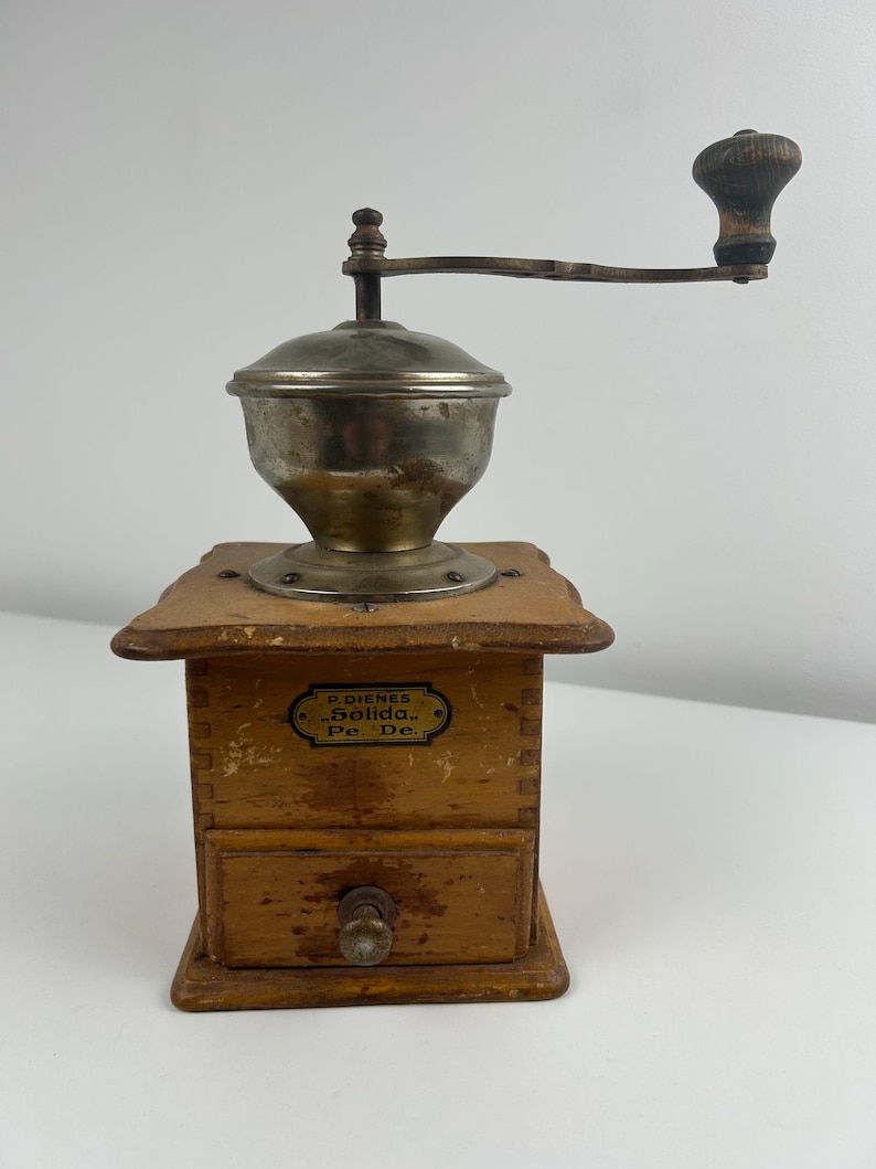 Large old coffee grinder P.DIENES Solida