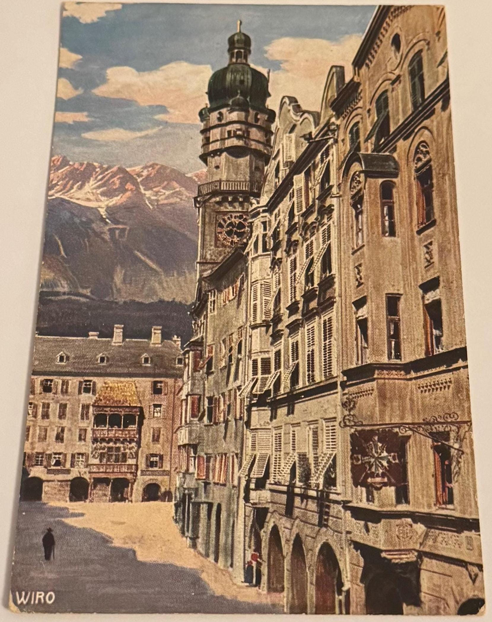 Antike Postkarte Innsbruck Postkarte vintage Lithografie Bildpostkarte Litho Briefkarte Korrespondenzkarte