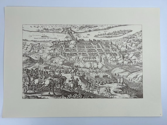 Stadtplan Frankfurt Oder Antik 43x30cm