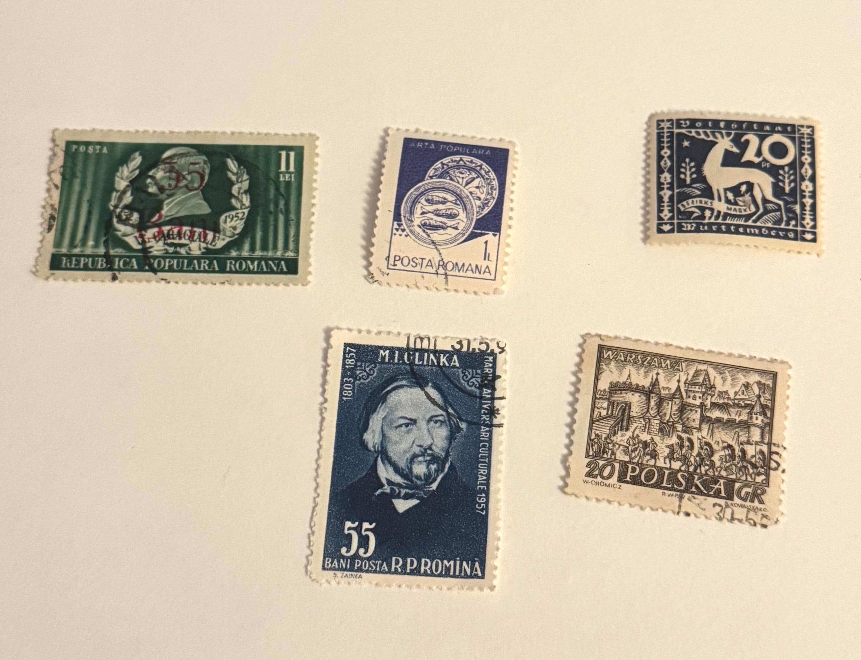 Antike Briefmarken Osteuropa & Deutschland vintage Briefmarken Briefmarkensammlung Philatelie Polen Philatelie Osteuropa gestempelt