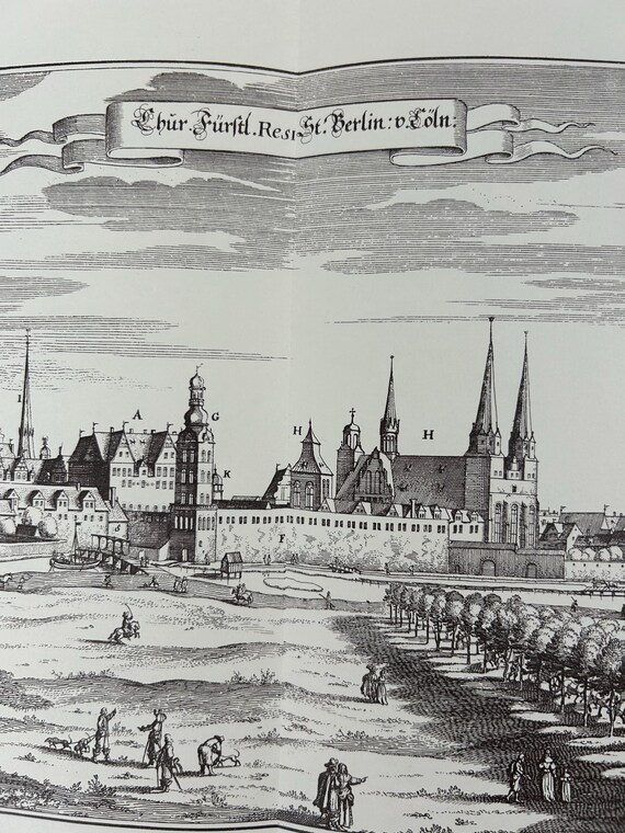 Stadtplan Köln Blaeuw Antik 85x30cm