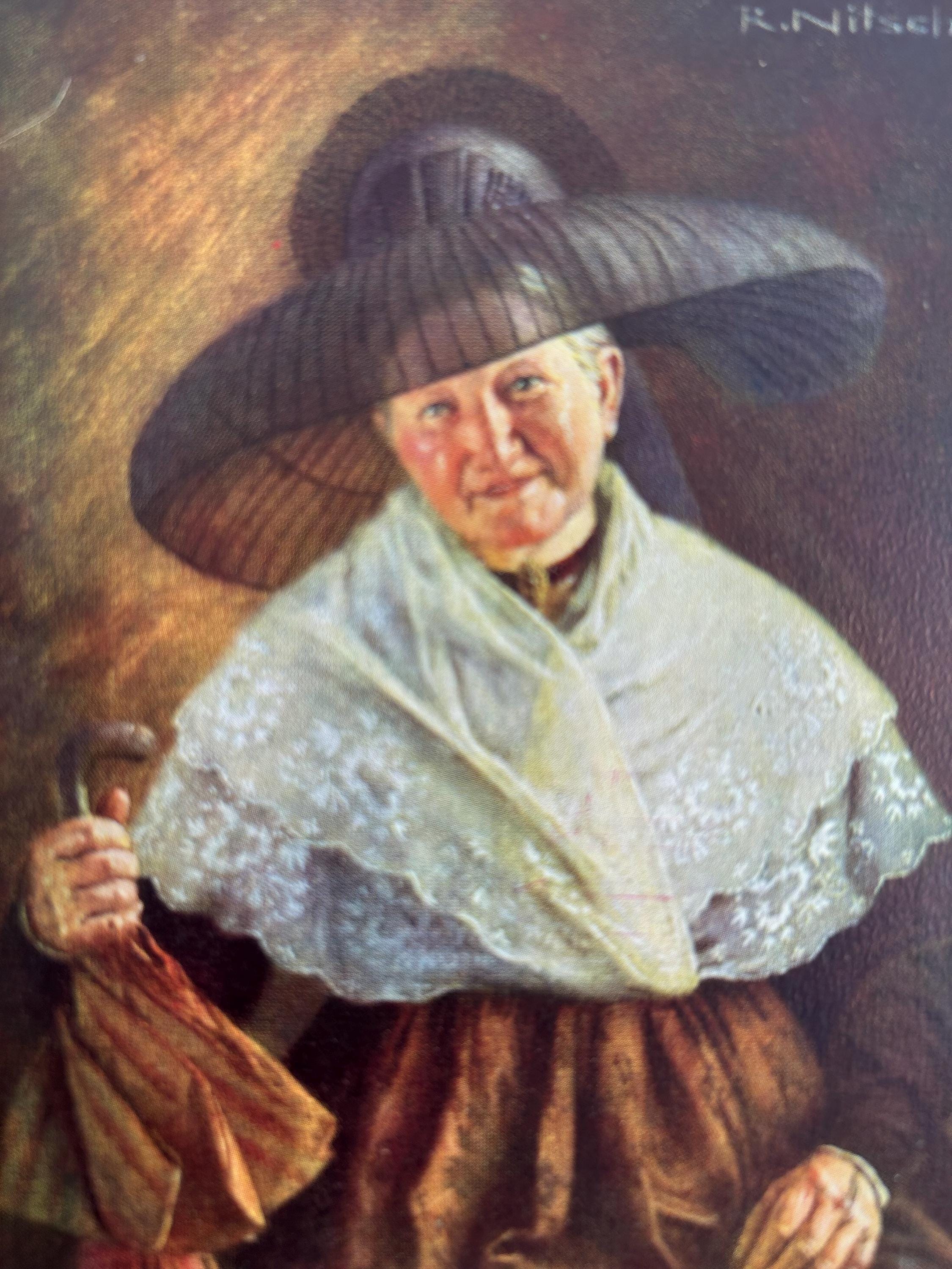 Vintage Postkarte Künstlerkarte Bürgerfrau Mittelfranken R. Nitsch Volkstracht Ansichtkarte Sammler Karten Dekoration bayerisch tirolerisch