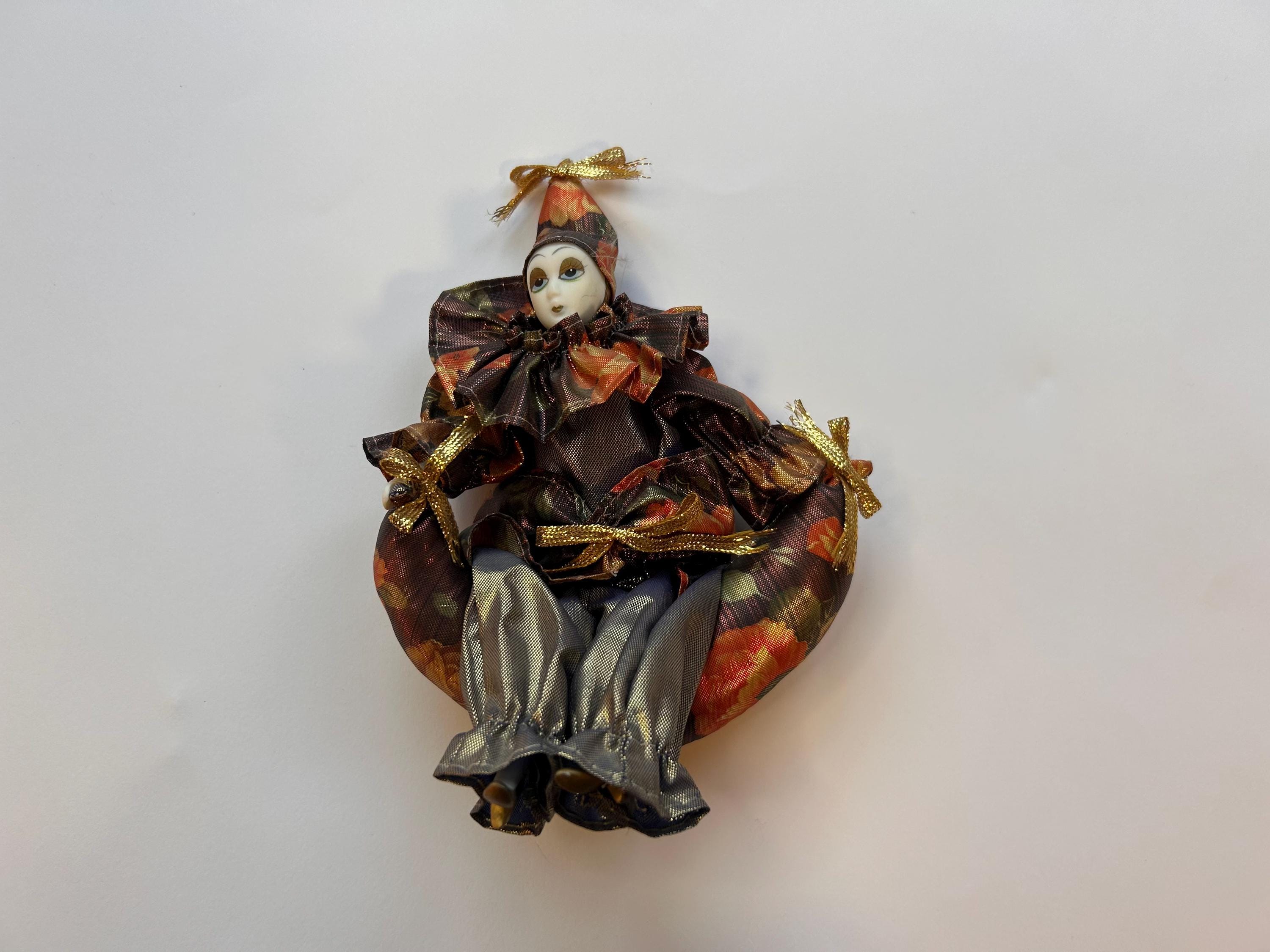 Puppe harlekin vintage für Puppensammlung thrift Dekoration mit Puppen