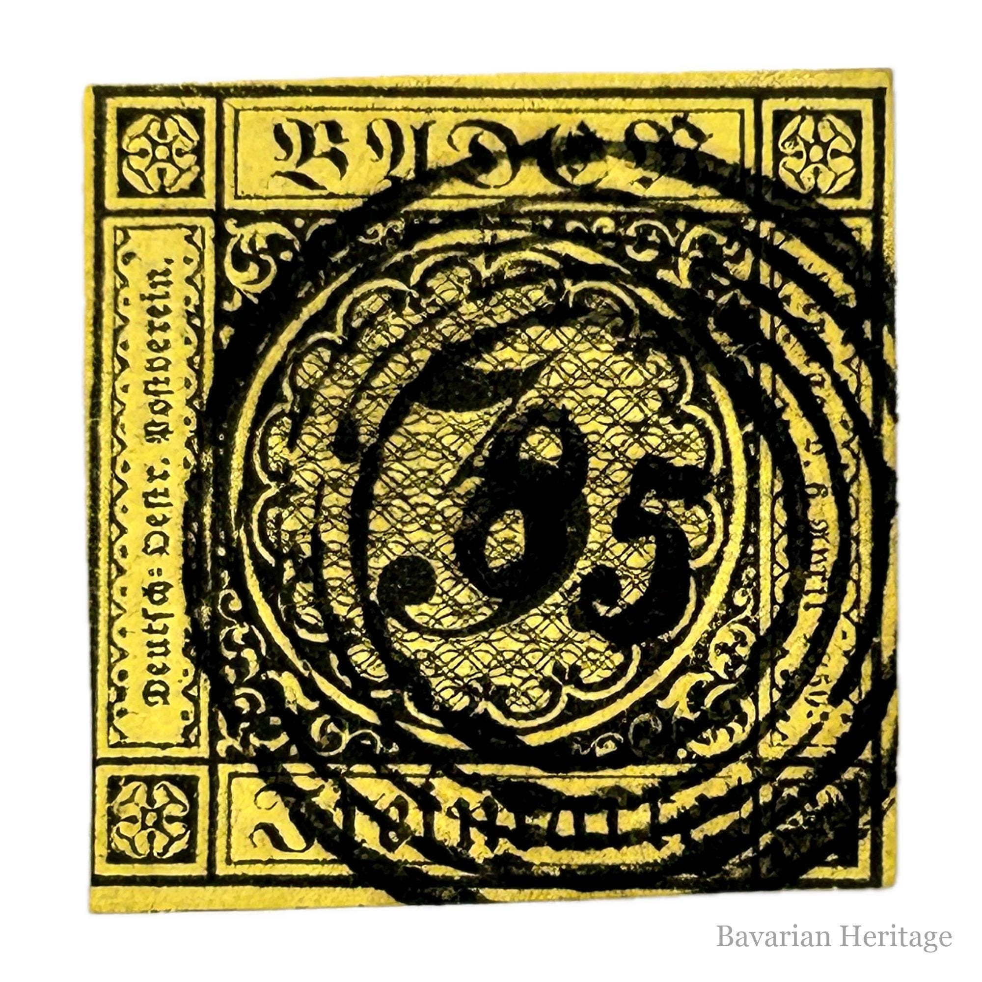 Briefmarke Baden 3 Kreuzer 1851
