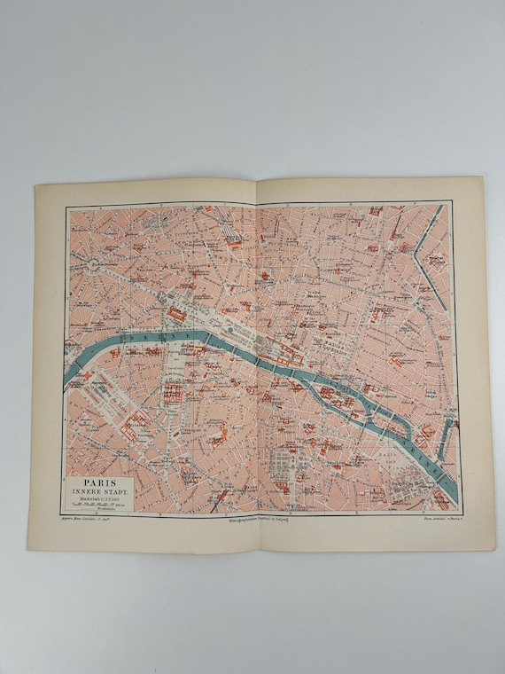 Stadtplan Paris Antik 25x31cm