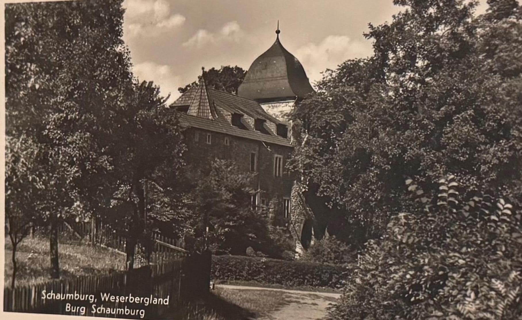 Postkarte Burg Schaumburg Weserbergland Künstlerkarte Ansichtskarte Sammler KartenSammlung retro Postkartensammlung thrift Postkarten