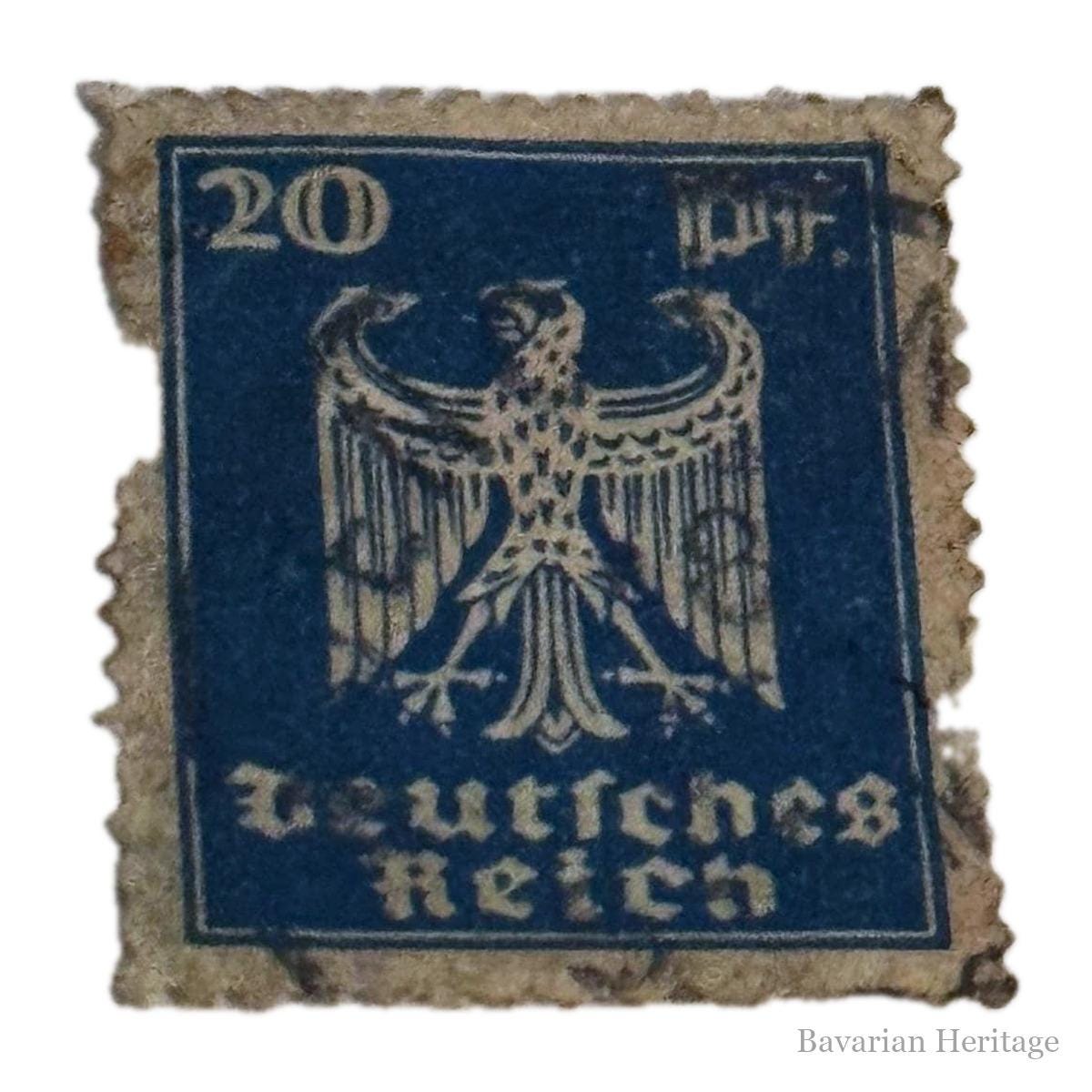Antike Deutsches Reich Briefmarke 20 Pfennig Reichsadler 1924