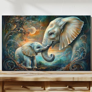 Elephant Wall Art Print Art Print or Stretched Canvas | Wildlife Animal Décor | African Safari Wall Art | Wildlife Artwork for Home & Office