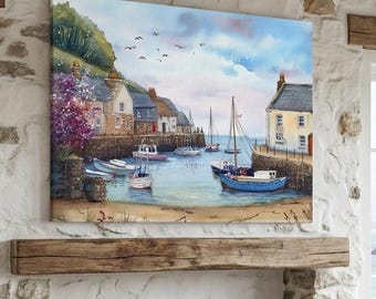 Coastal Art Print: Cornwall Devon Seascape, Nautical Home Décor