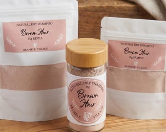 Natural Dry Shampoo Powder: For Brunette or Brown Hair