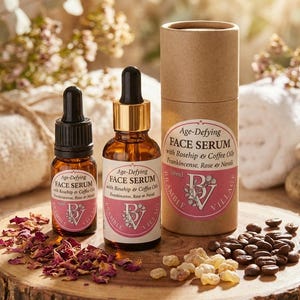 Age Defying Facial Serum: Rosehip, Sea Buckthorn, Coffee, Moringa Oils, Frankincense, Rose, Neroli