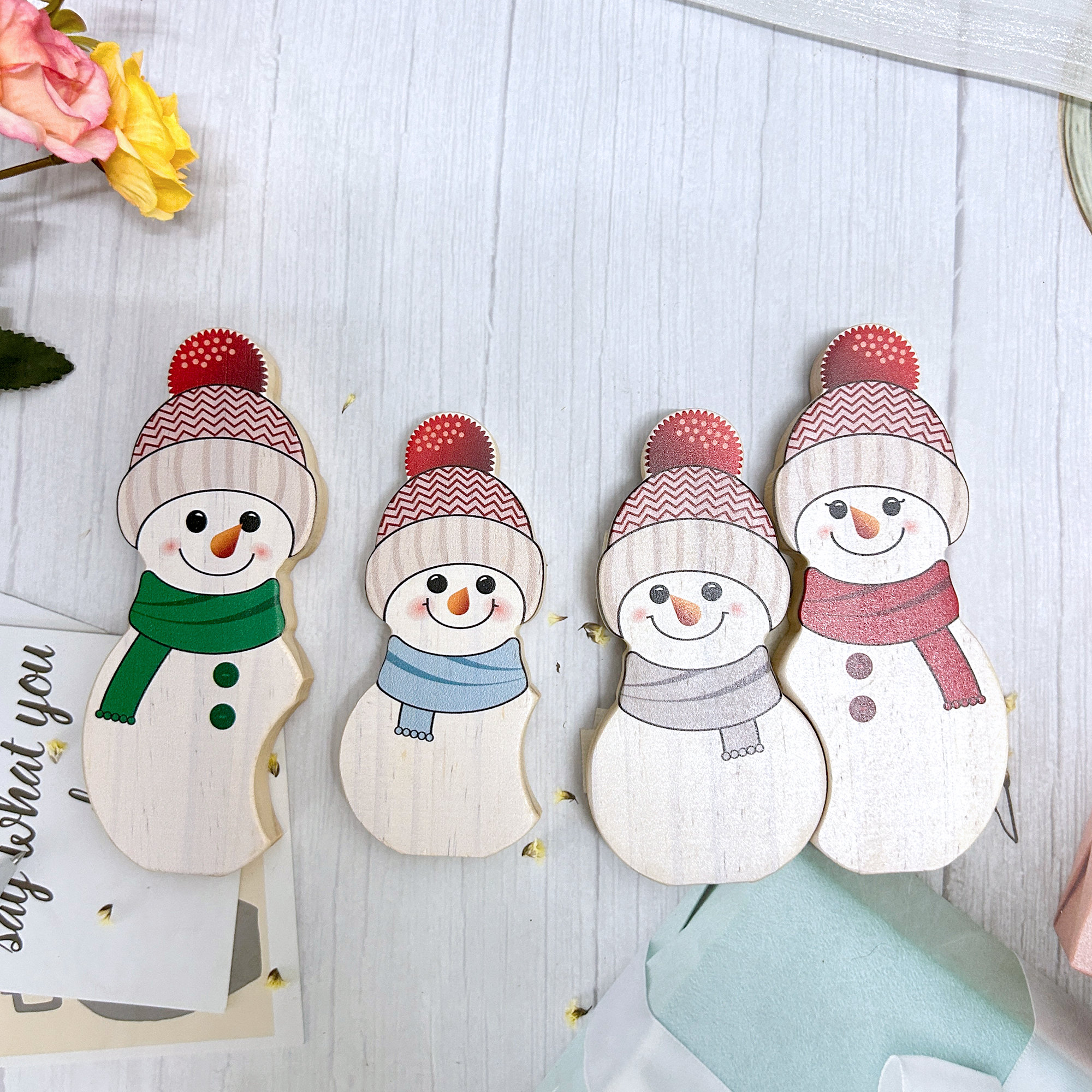 Custom Name Wooden Snowman Puzzle, Christmas Snowman Gifts, Holiday Decoration Style, Family Snowman Puzzle Gifts, Christmas Decor, Christmas Gifts